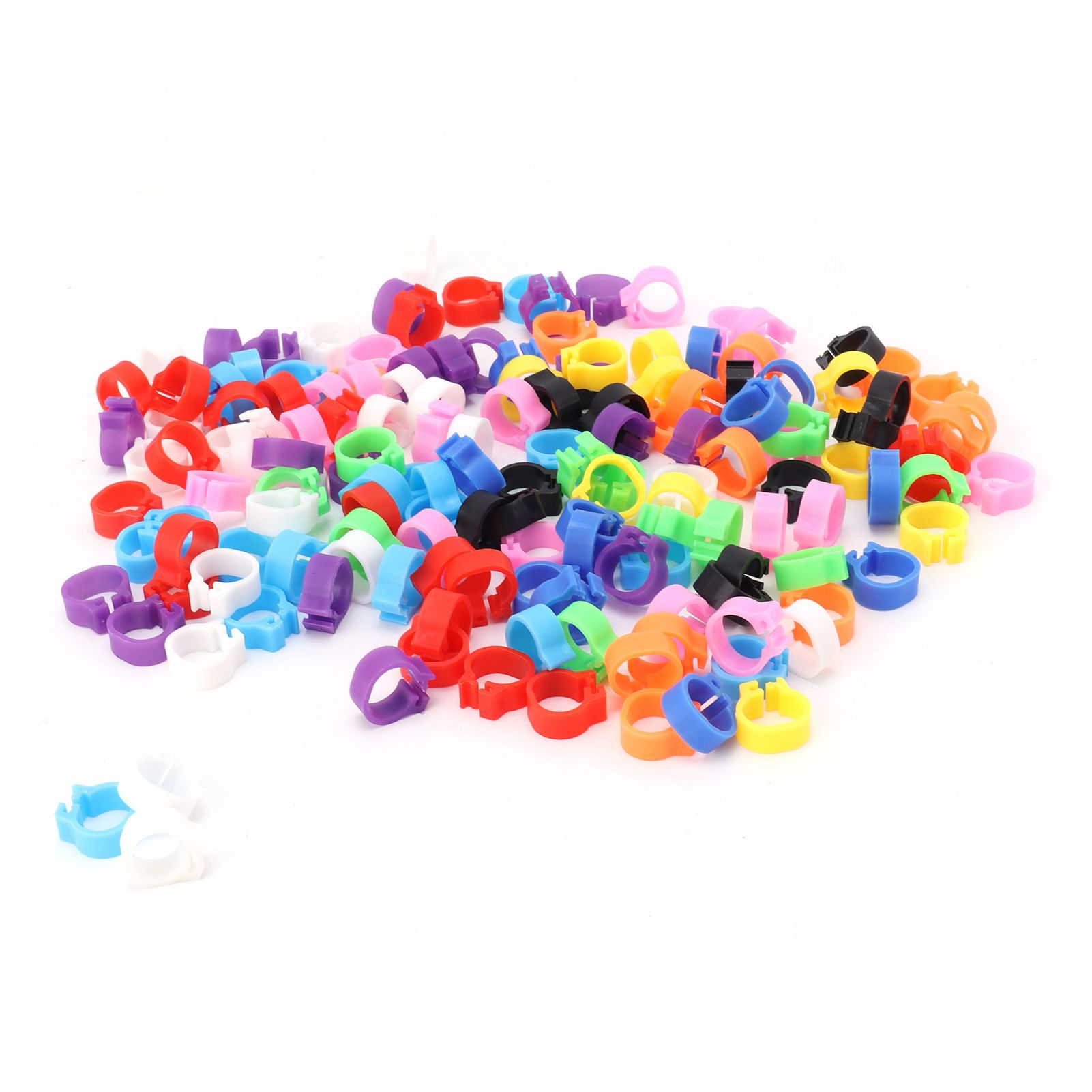 200PCS 8mm Pigeons Foot Ring Colorful Pigeons Leg Band Identification Rings No view 2