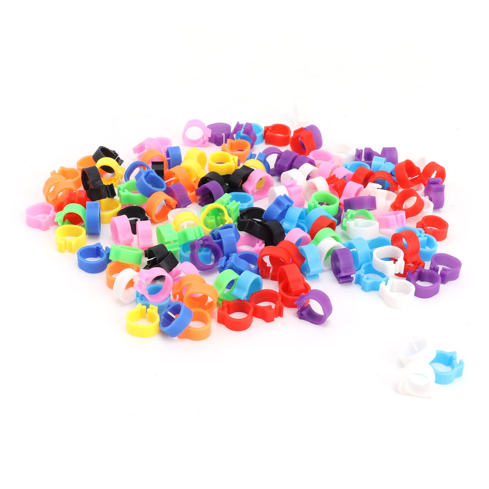 200PCS 8mm Pigeons Foot Ring Colorful Pigeons Leg Band Identification Rings No view 6