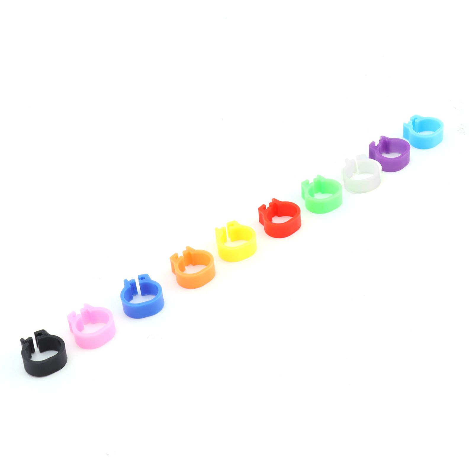 200PCS 8mm Pigeons Foot Ring Colorful Pigeons Leg Band Identification Rings No view 8