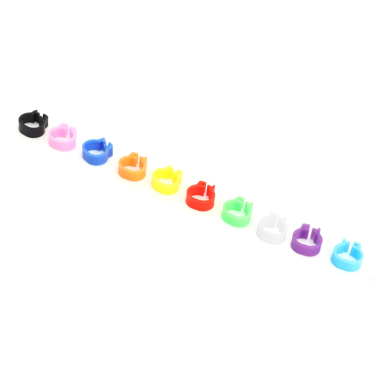 200PCS 8mm Pigeons Foot Ring Colorful Pigeons Leg Band Identification Rings No view 9