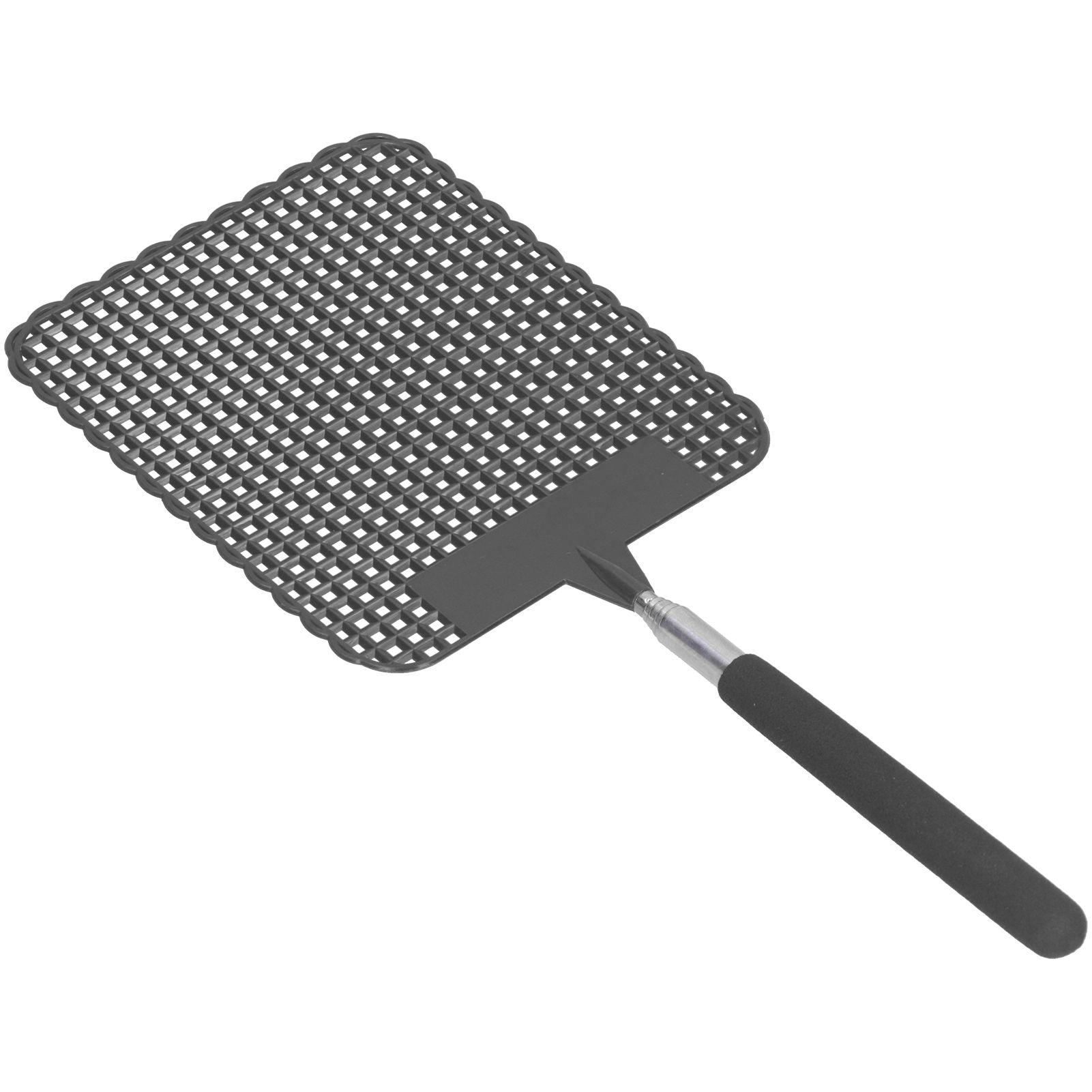Retractable Plastic Fly Swatter Mosquito Racket with Stainless Steel Rod for view 6