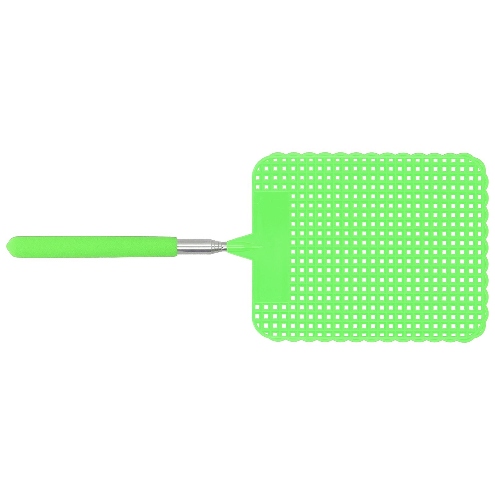 Retractable Plastic Fly Swatter Mosquito Racket with Stainless Steel Rod for view 3