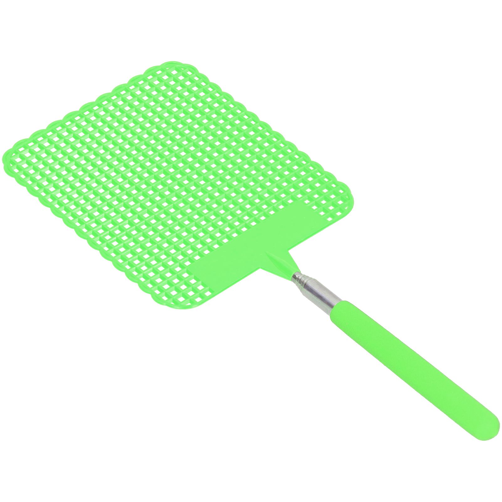 Retractable Plastic Fly Swatter Mosquito Racket with Stainless Steel Rod for view 6