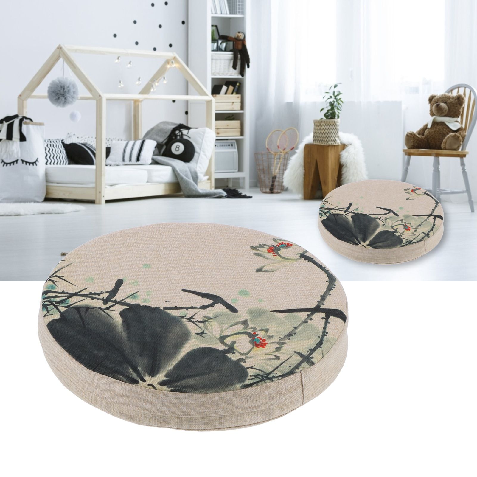 Cushion DirtResistant Removable Washable Chinese Style Cotton Linen Fabric view 11