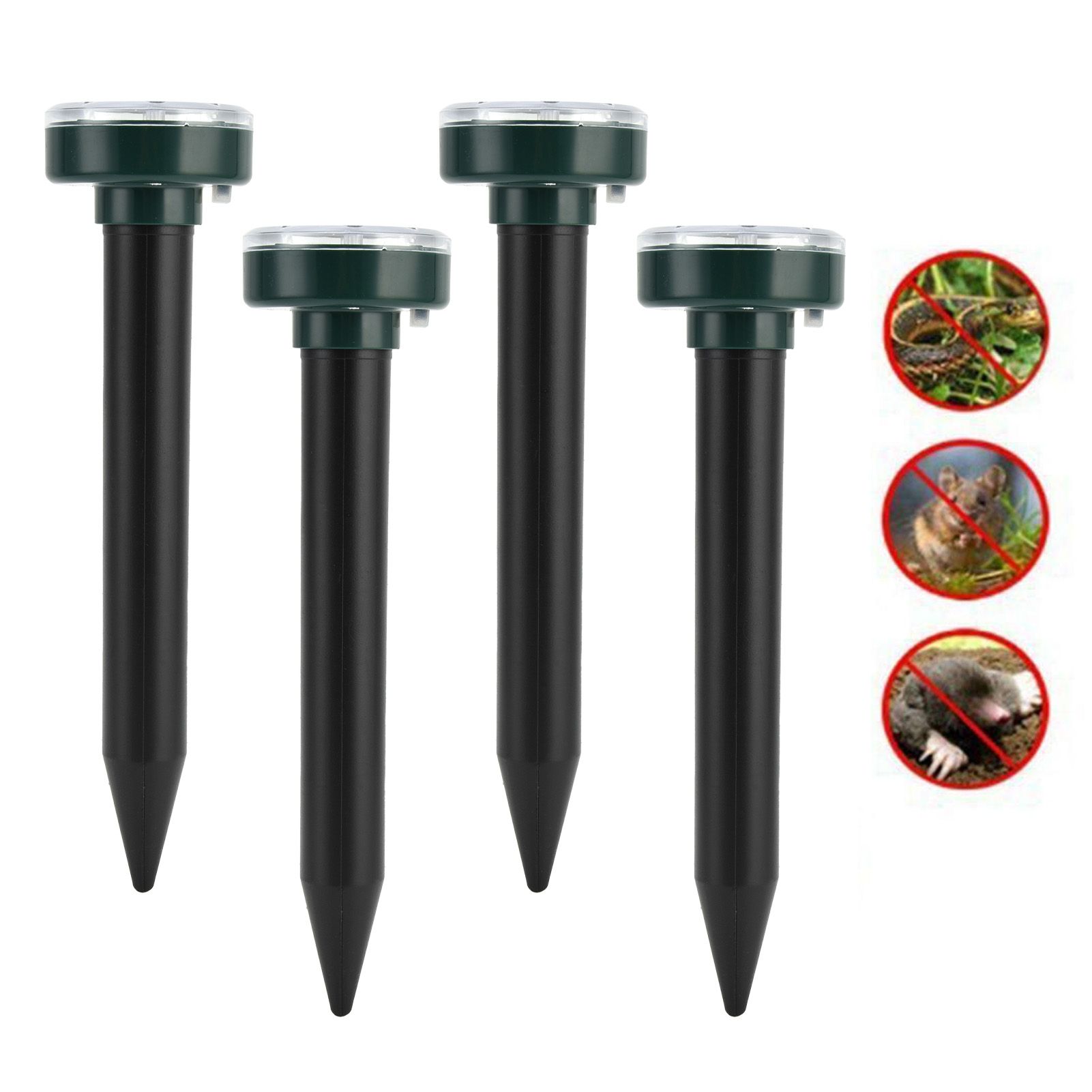 4Pcs Solar Mouse Repeller Ultrasonic Animal Repellent for Hotel Farm Park Outdoor view 12