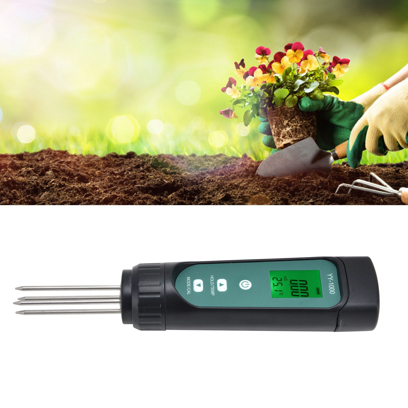 4Pin Integrated Sensor EC+Temperature Humidity Soil Detector Tester Meter for view 11