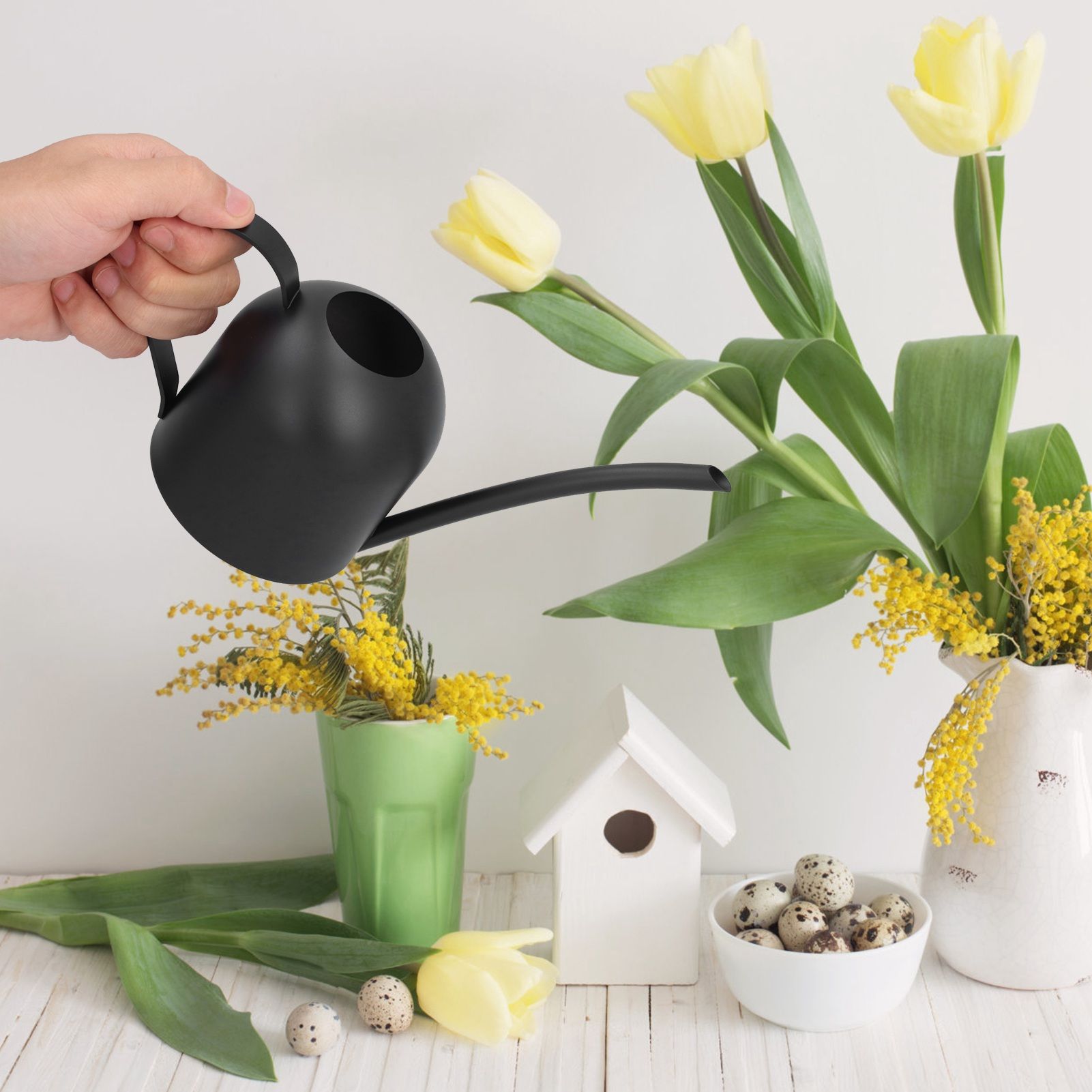 Watering Can 500ML Stainless Steel Long Spout Watering Pot for Indoor Outdoor view 11