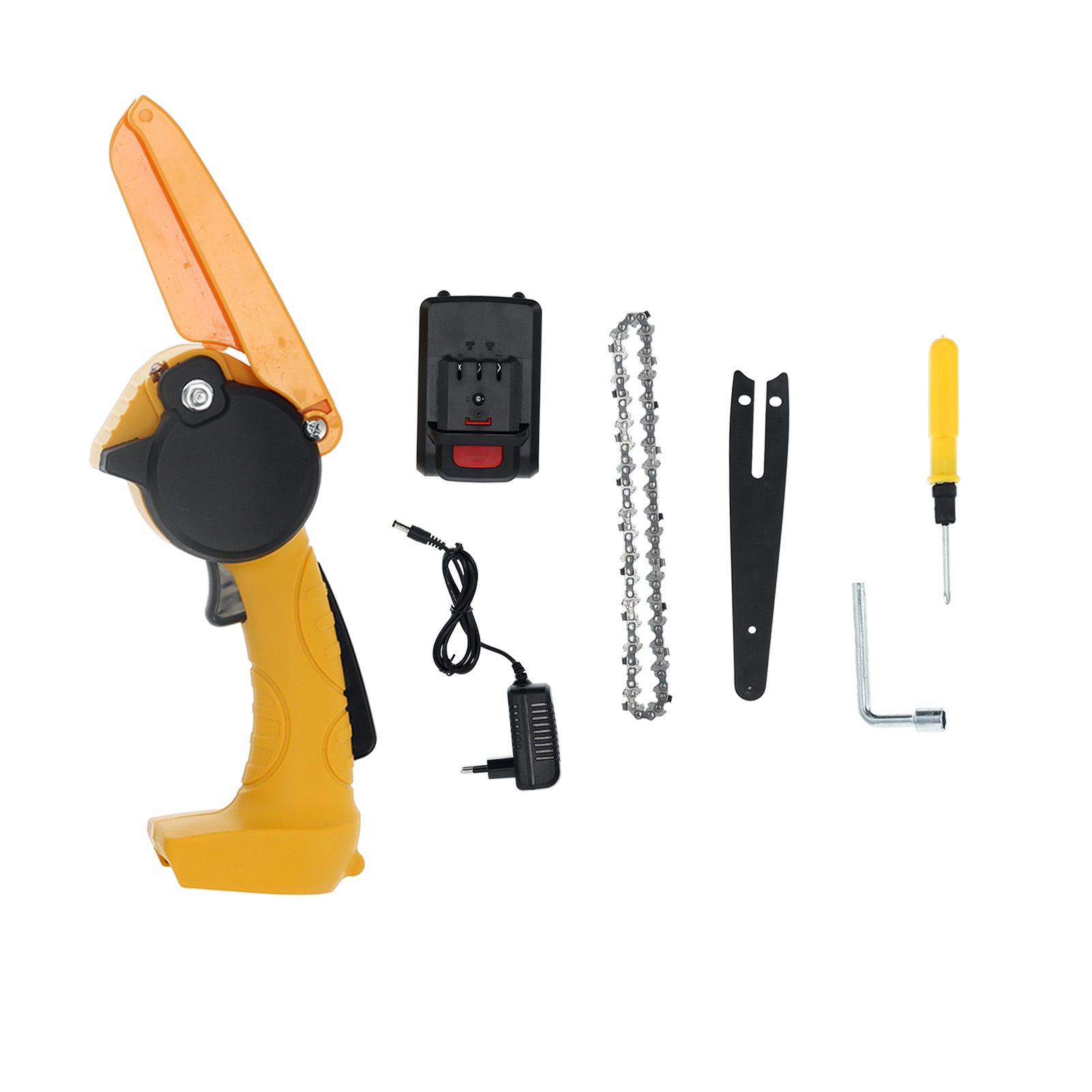 6 Inch Mini Electric Chain Saw High Power Brushed Logging Pruning Household view 2