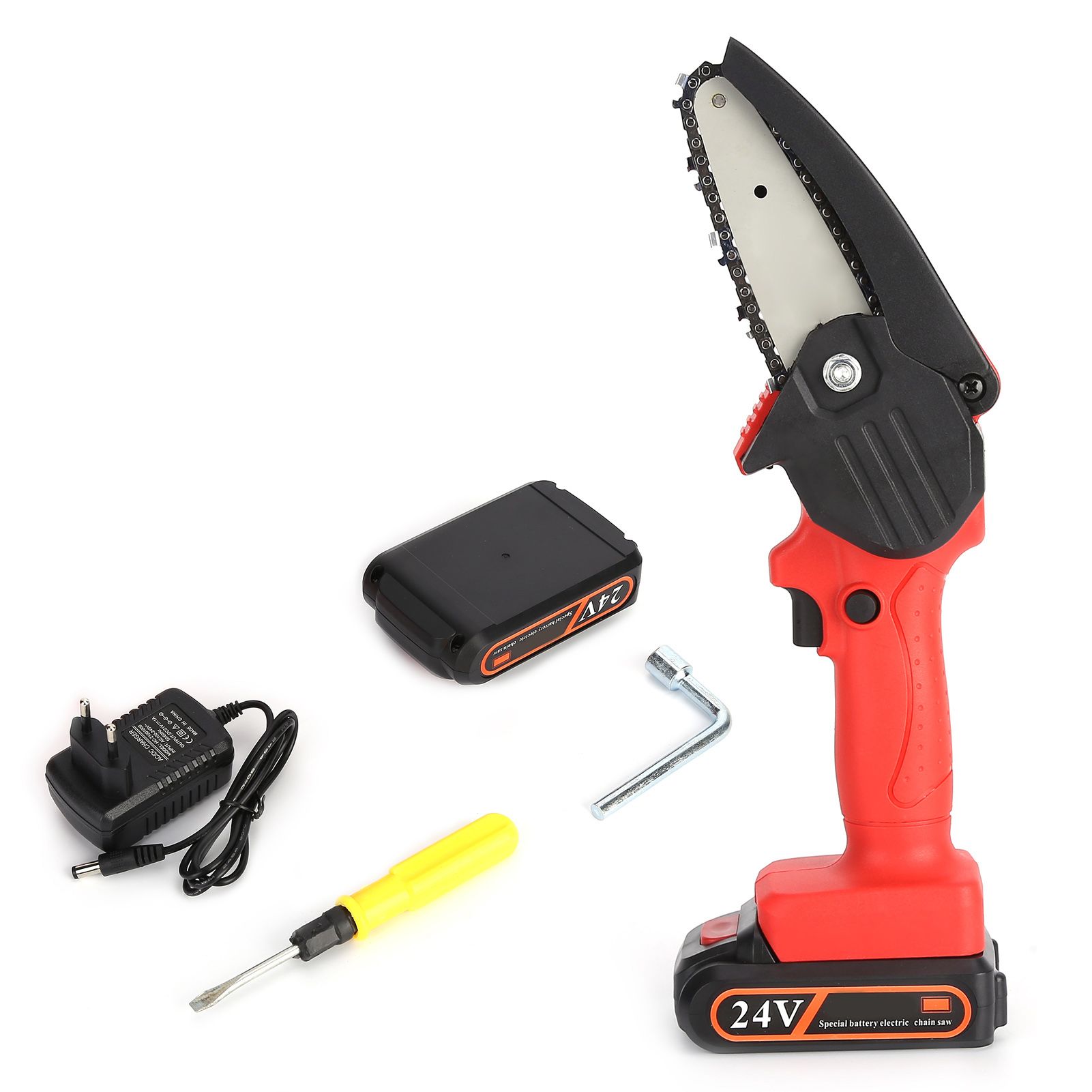 4in Electric Chain Saw Small Rechargeable Handheld Chainsaw for Garden view 2