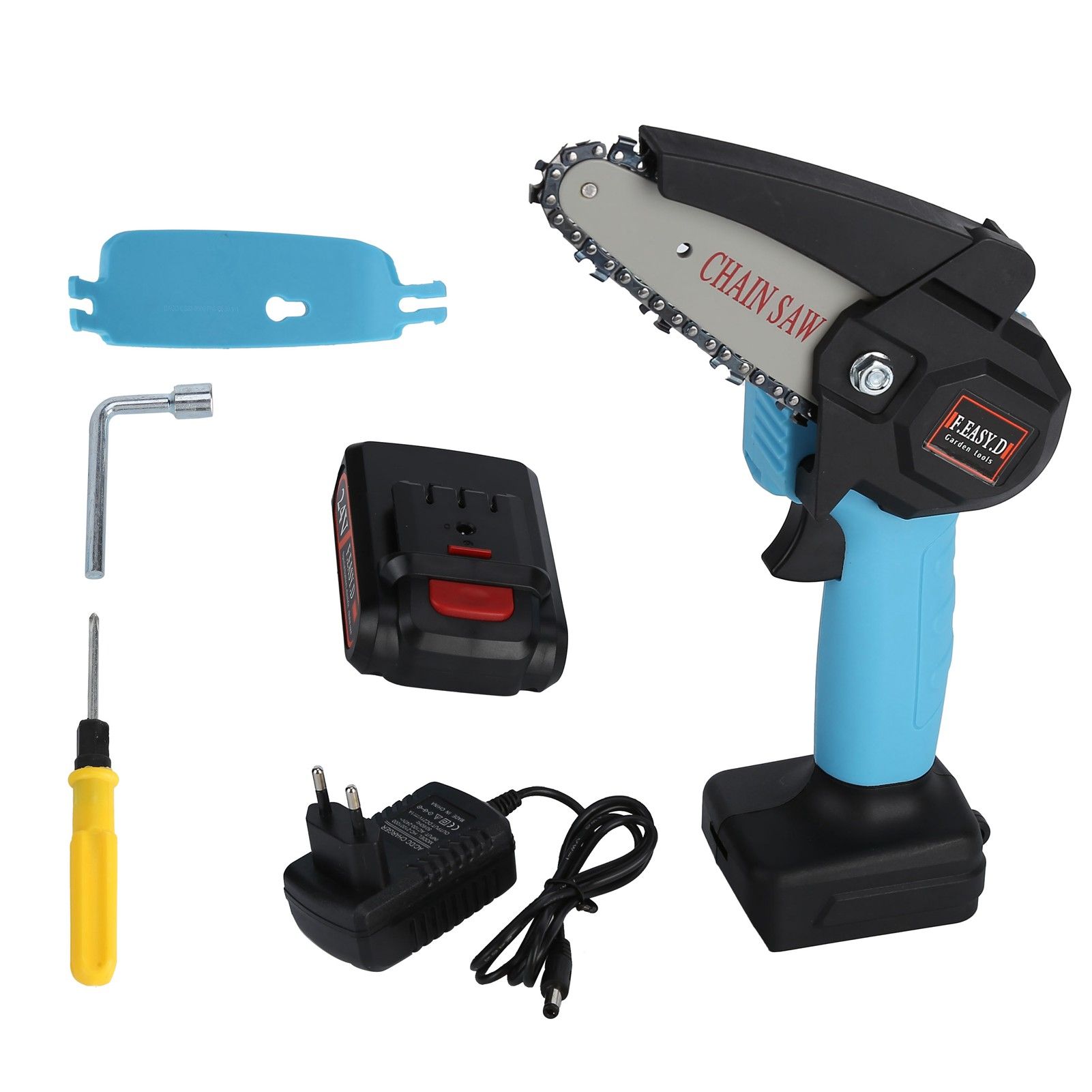 4in Cordless Electric Chainsaws Large Opening Rechargeable Garden Power Tool view 2
