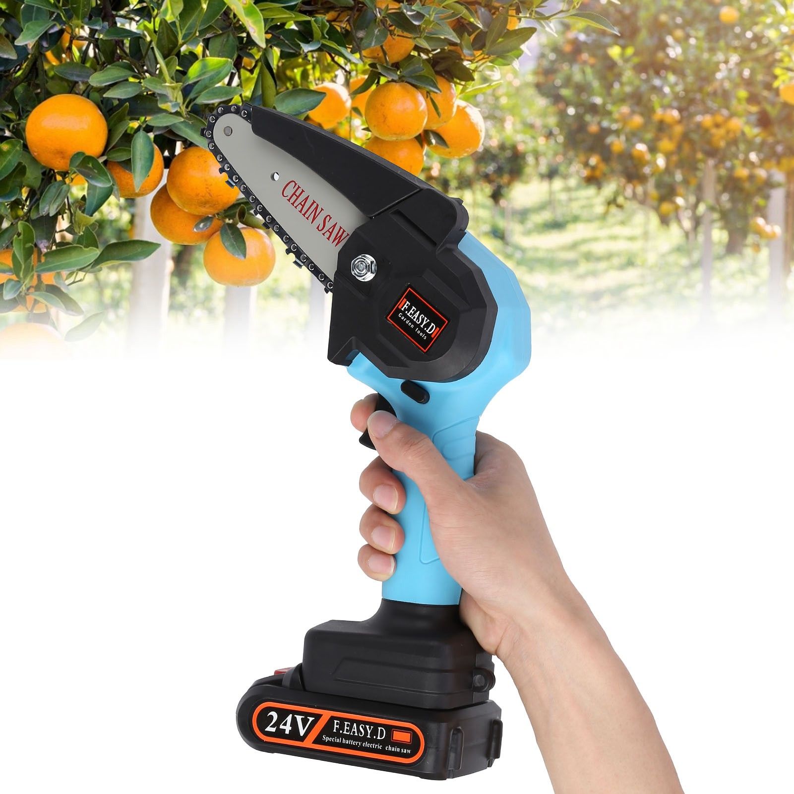 4in Cordless Electric Chainsaws Large Opening Rechargeable Garden Power Tool view 11