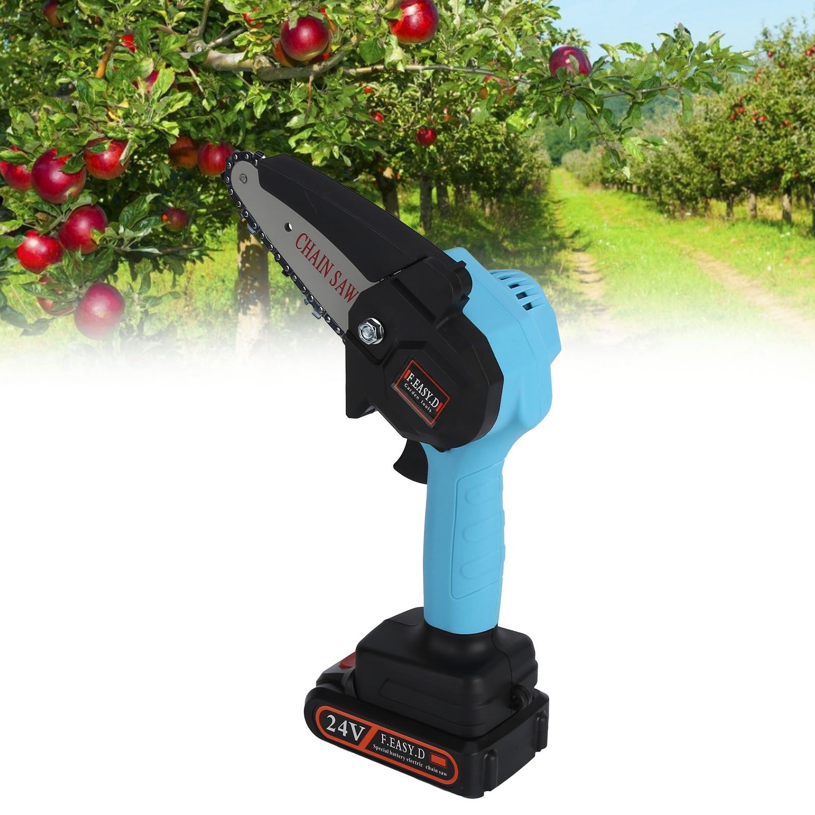 4in Cordless Electric Chainsaws Large Opening Rechargeable Garden Power Tool view 12