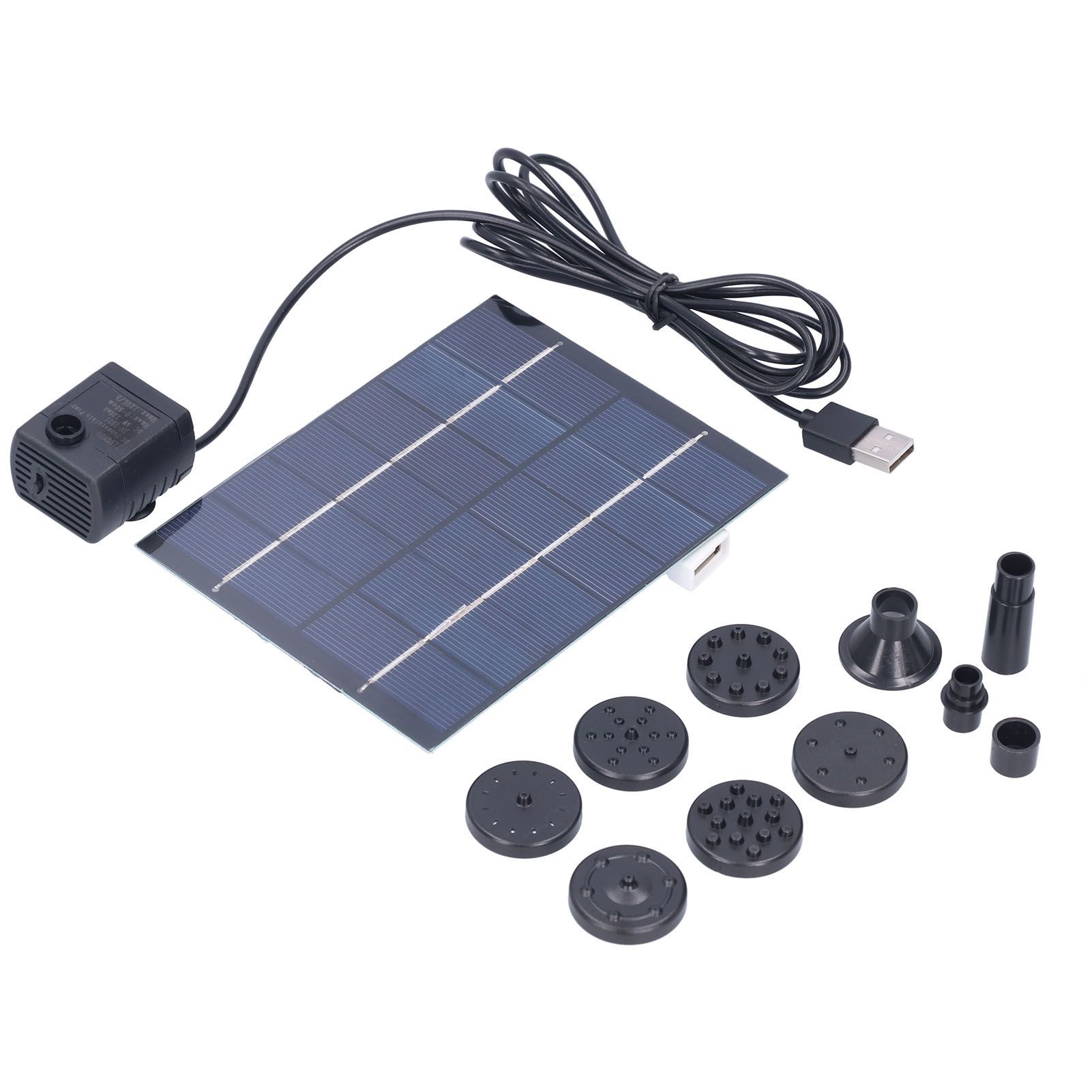 2W Solar Fountain with Panel Water Pump Solar Panel Kit for Outdoor Landscape
