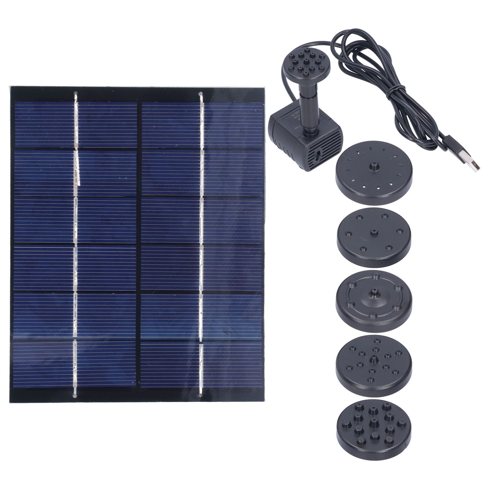2W Solar Fountain with Panel Water Pump Solar Panel Kit for Outdoor Landscape view 6