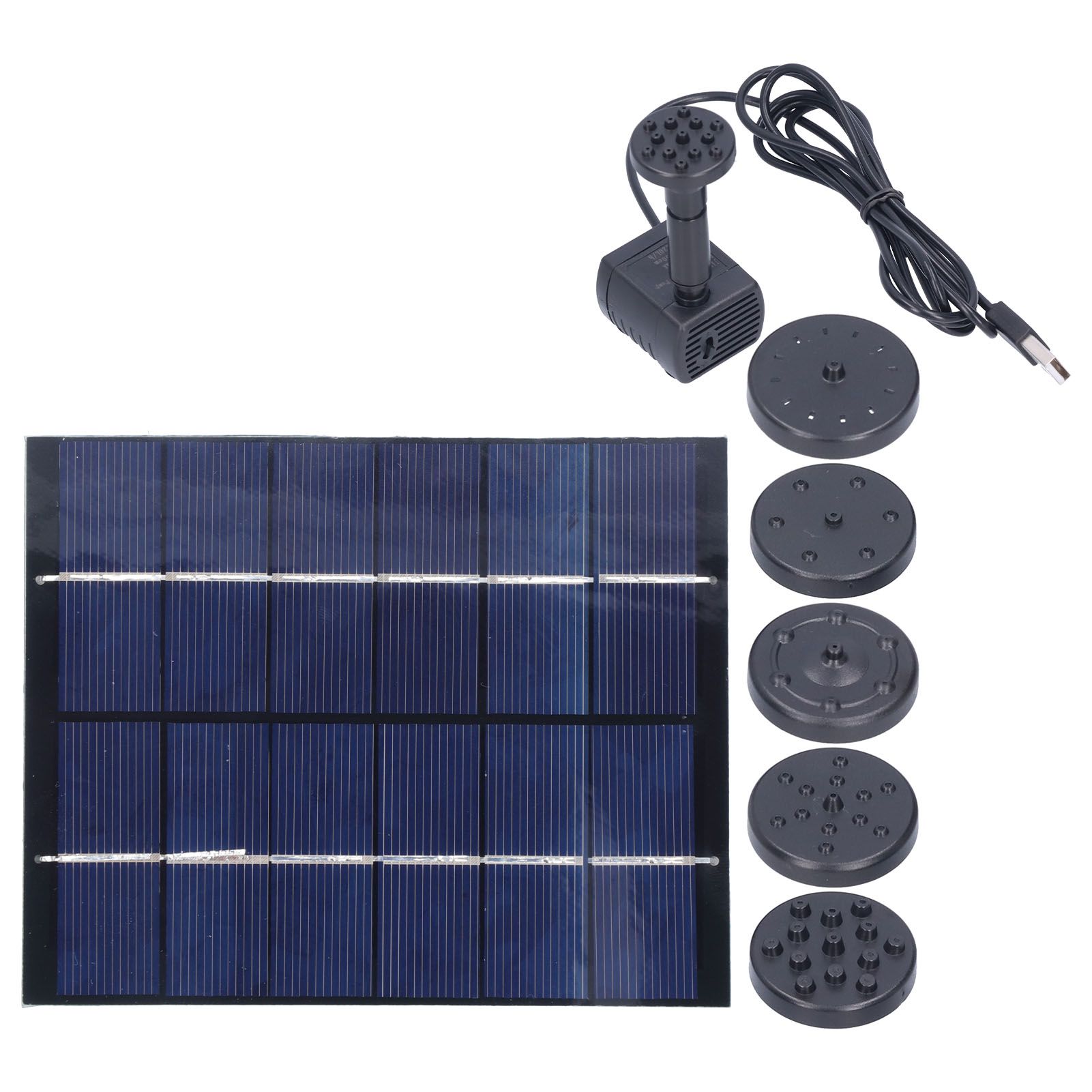 2W Solar Fountain with Panel Water Pump Solar Panel Kit for Outdoor Landscape view 7