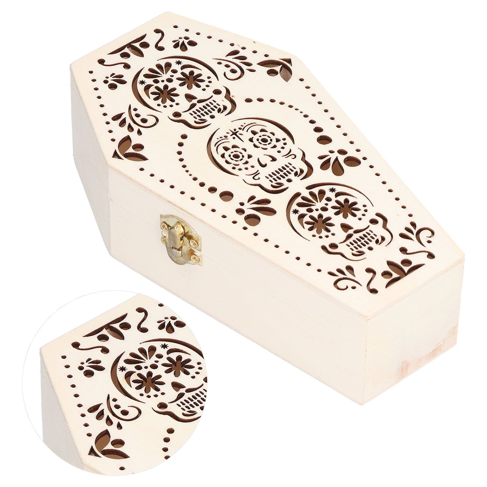 2Pcs DIY Unfinished Wooden Coffin Box for Small Pet Funerals Halloween Party view 4