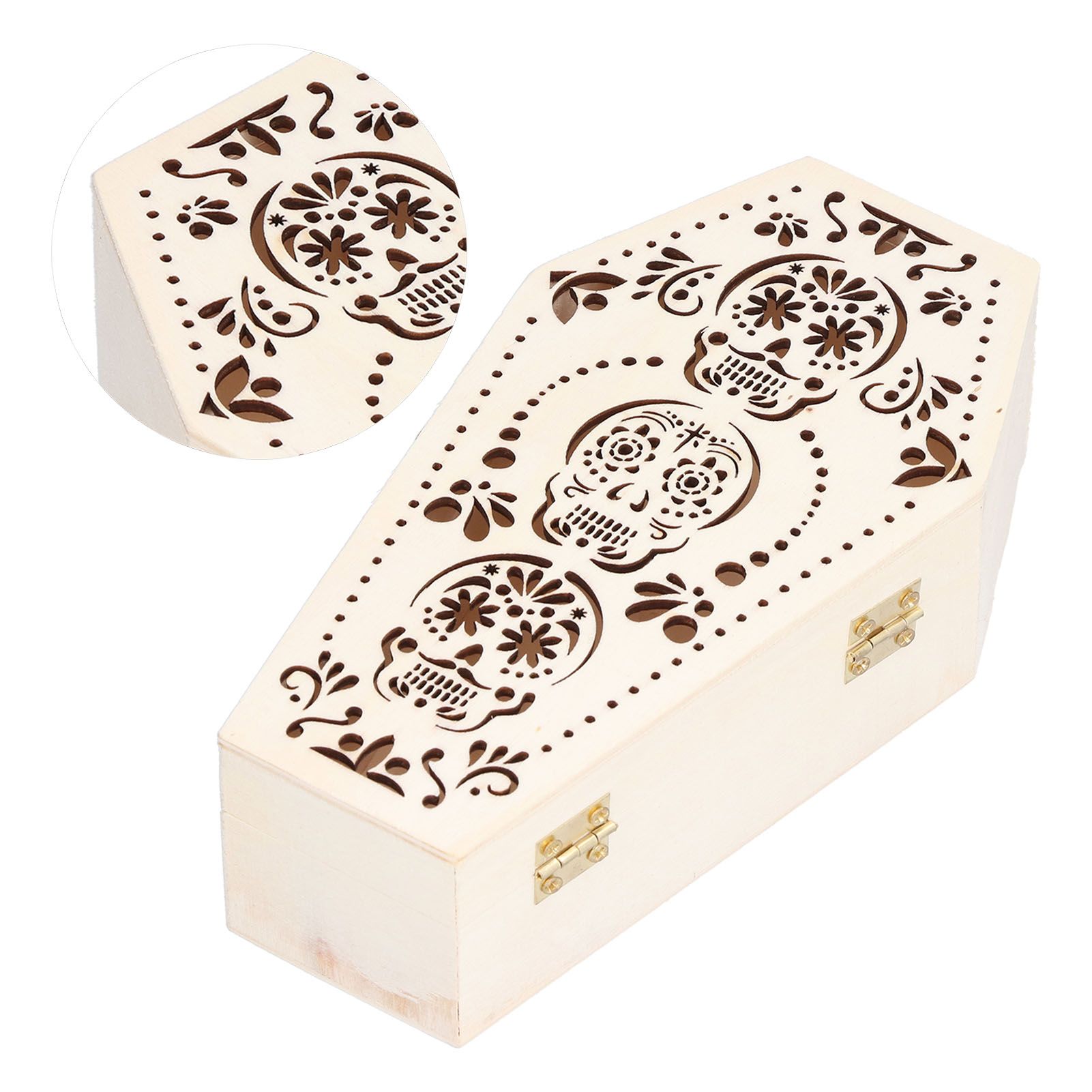 2Pcs DIY Unfinished Wooden Coffin Box for Small Pet Funerals Halloween Party view 6