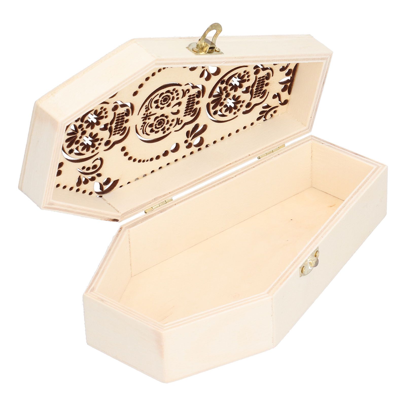 2Pcs DIY Unfinished Wooden Coffin Box for Small Pet Funerals Halloween Party view 7