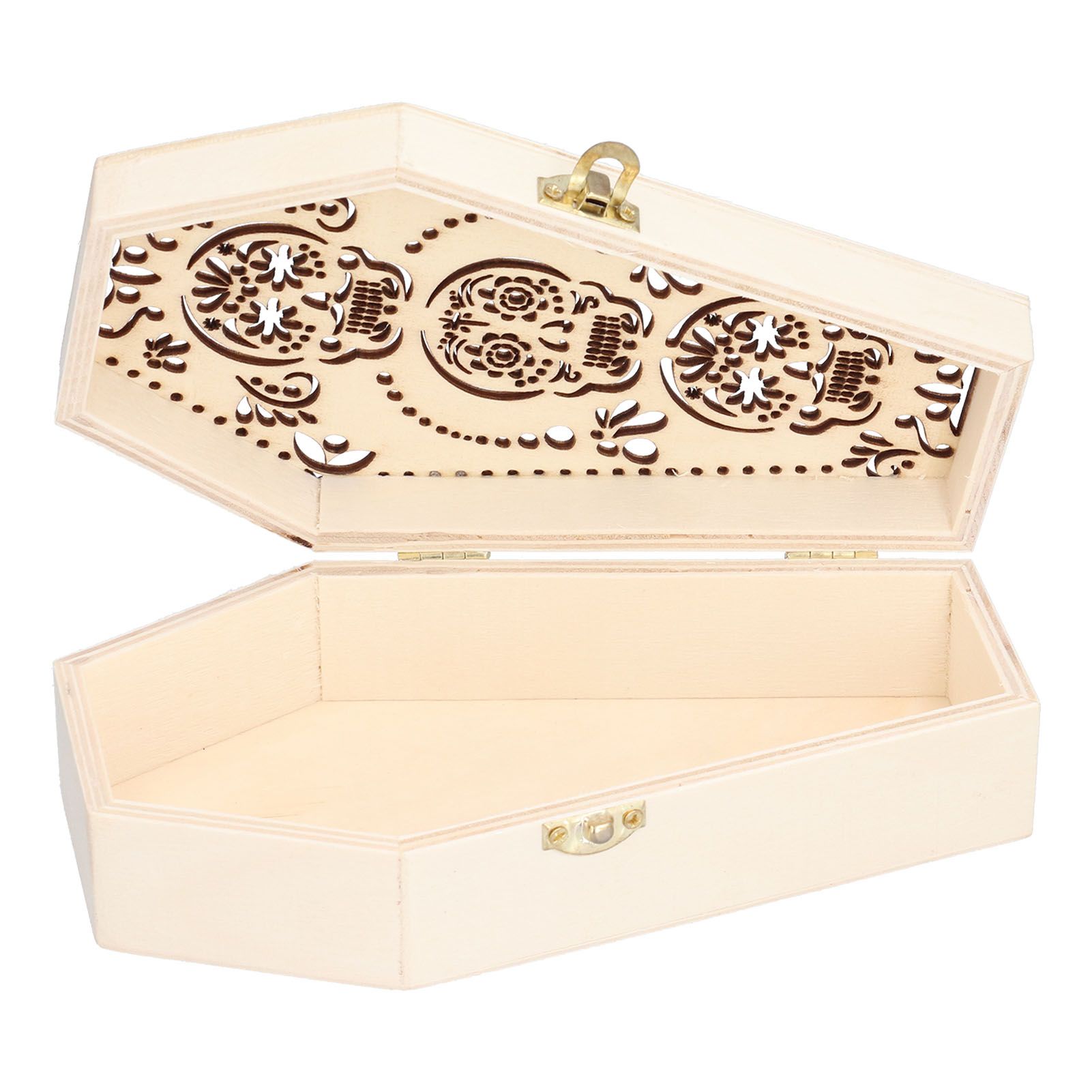 2Pcs DIY Unfinished Wooden Coffin Box for Small Pet Funerals Halloween Party view 8