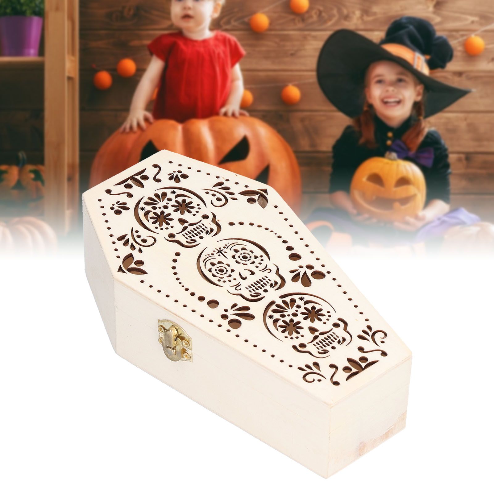 2Pcs DIY Unfinished Wooden Coffin Box for Small Pet Funerals Halloween Party view 11