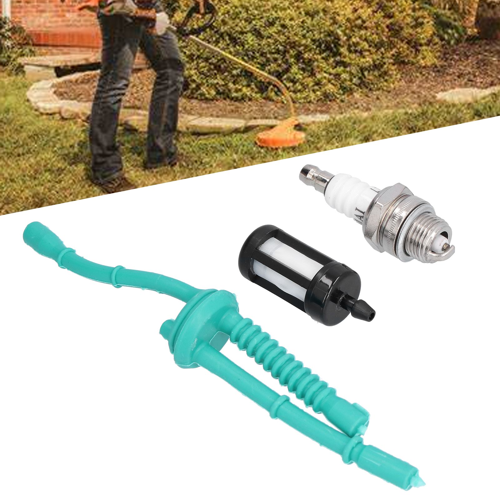 Fuel Hose Sparking Plug Fuel Filter Set for Stihl FS38 FS45 FS46 FS55 FS100 view 11