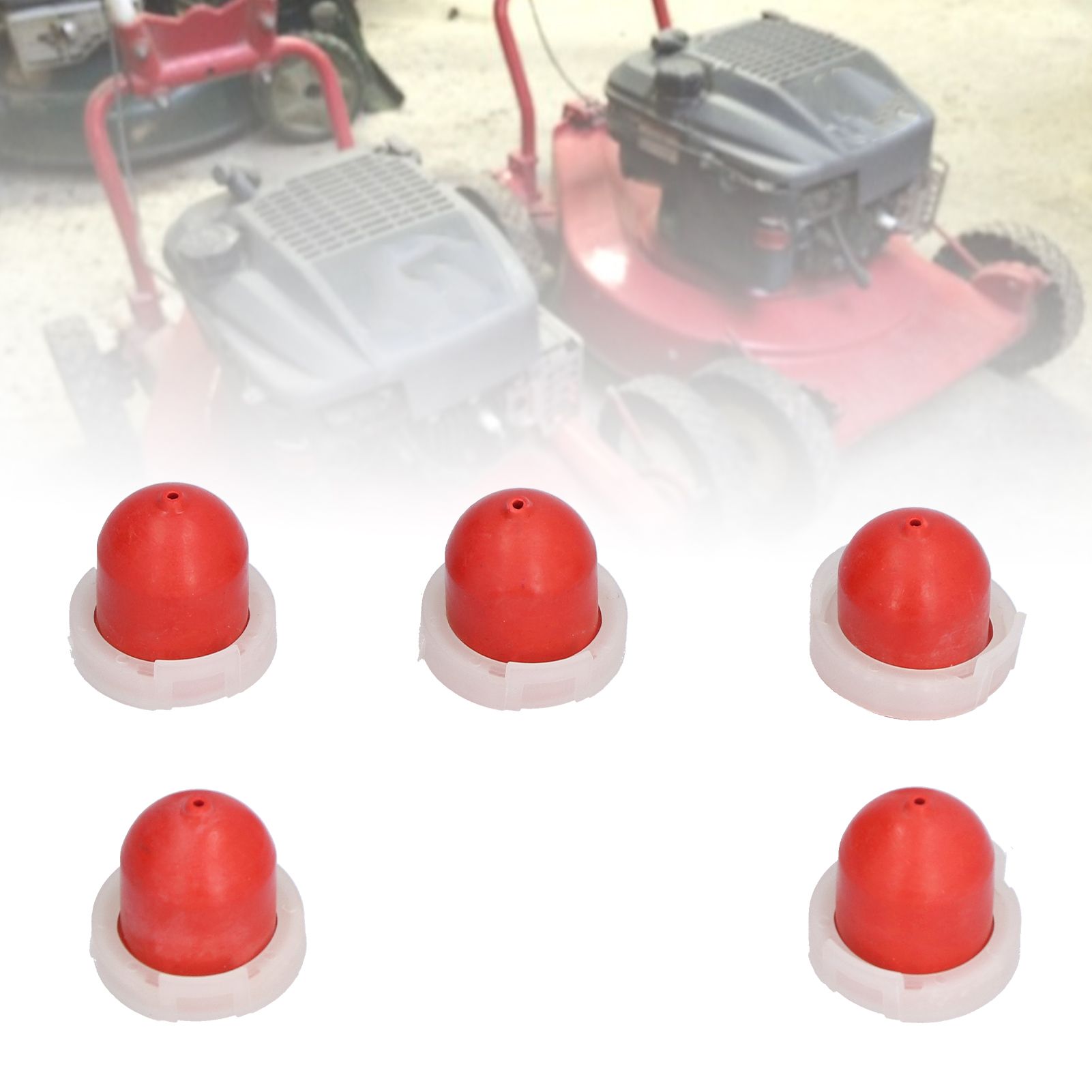5Pcs Red Primer Bulb with Hole Replacement Carburetor Accessory for 494408 694394 view 11