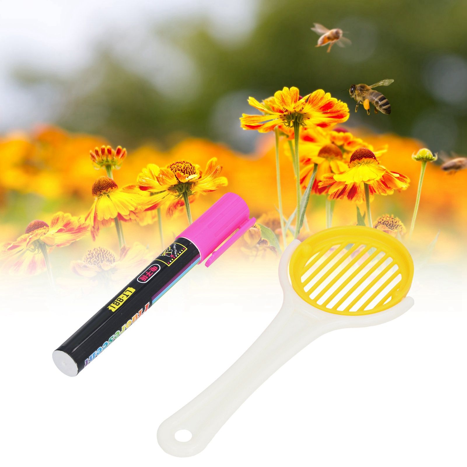 Handheld Bee Queen Cage Catcher with Beekeeping Marker Beekeeper Apiculture view 12