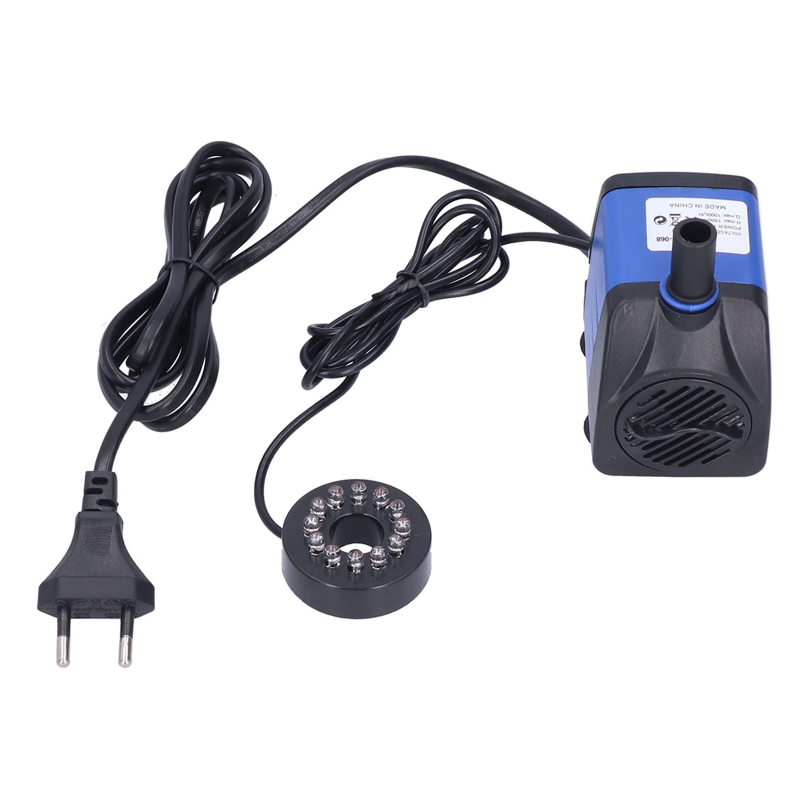 3 in 1 Submersible Fountain Pump Fish Tank Water Pump with 7‑Color LED Light view 3