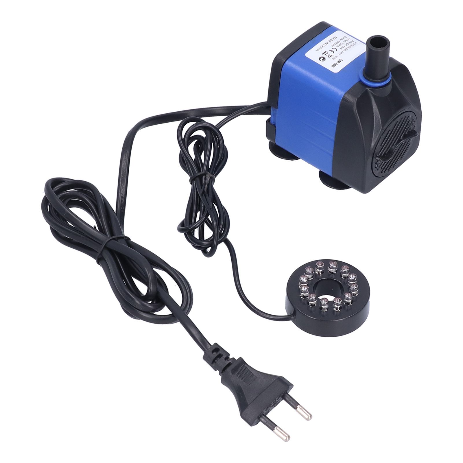 3 in 1 Submersible Fountain Pump Fish Tank Water Pump with 7‑Color LED Light view 4