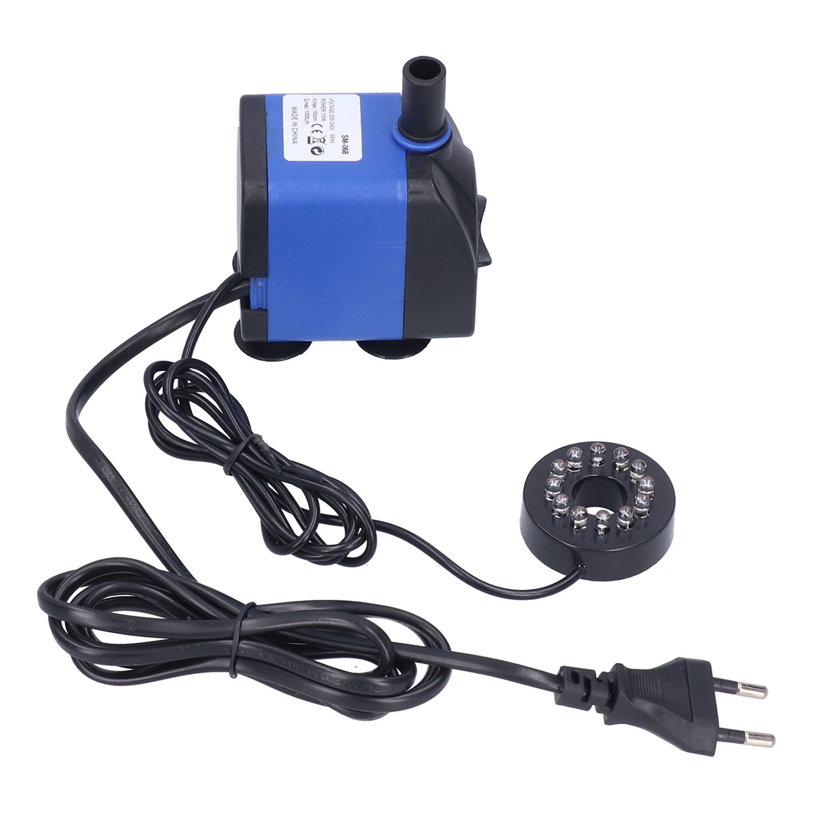 3 in 1 Submersible Fountain Pump Fish Tank Water Pump with 7‑Color LED Light view 5