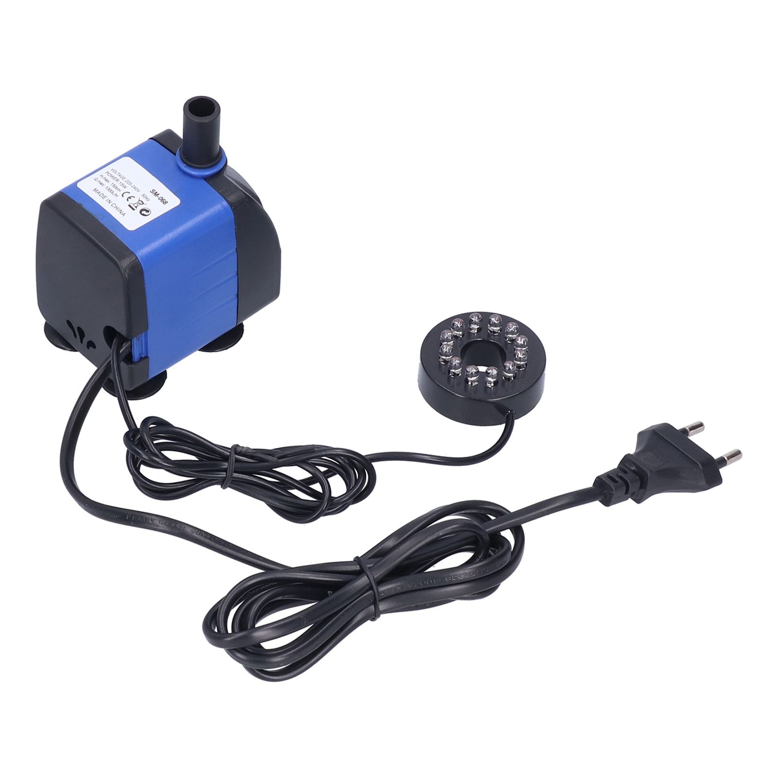 3 in 1 Submersible Fountain Pump Fish Tank Water Pump with 7‑Color LED Light view 6