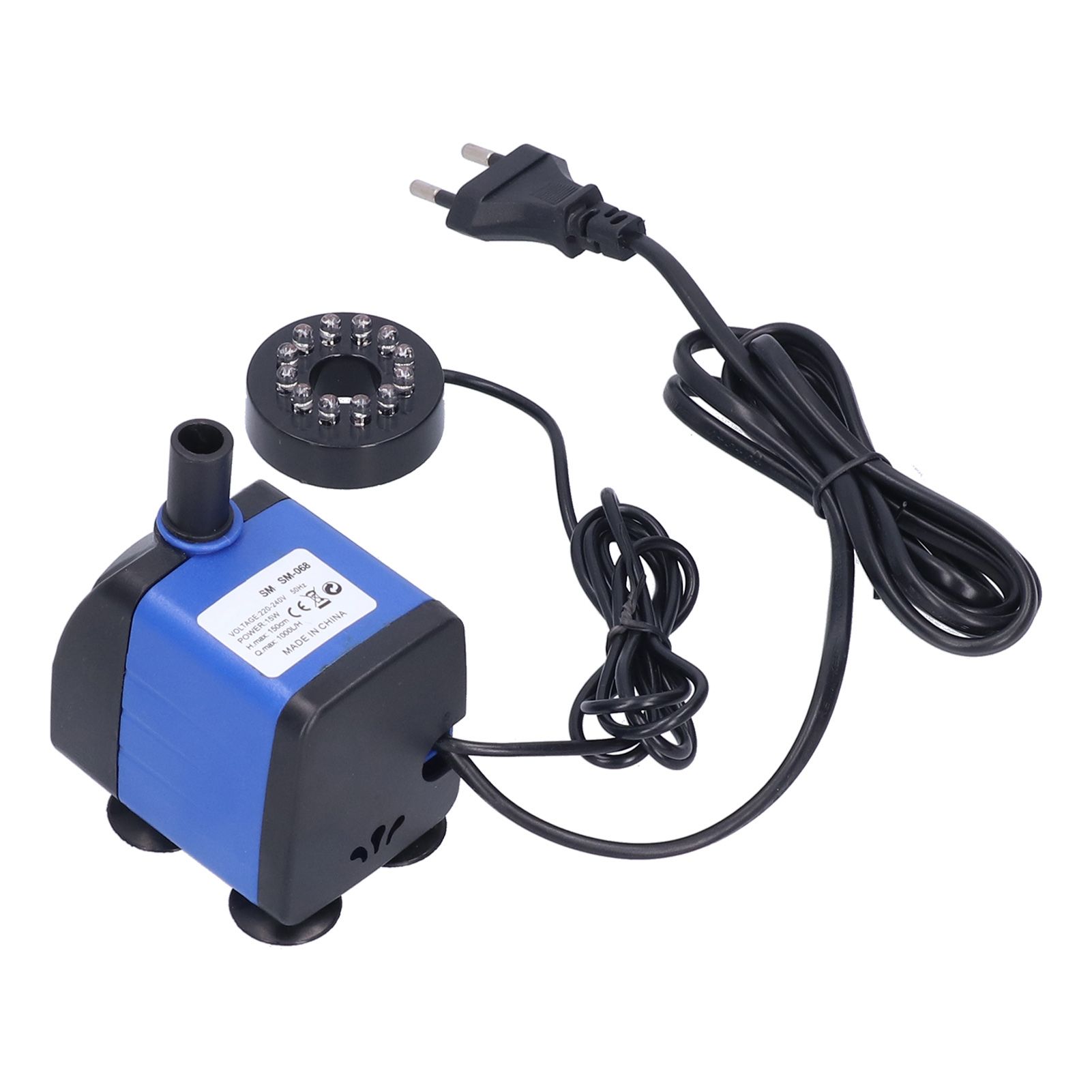 3 in 1 Submersible Fountain Pump Fish Tank Water Pump with 7‑Color LED Light view 8