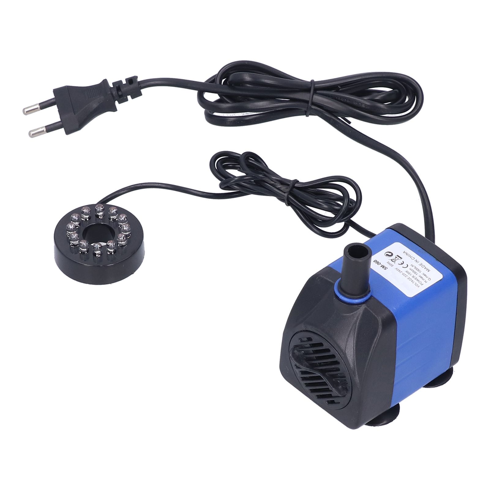 3 in 1 Submersible Fountain Pump Fish Tank Water Pump with 7‑Color LED Light view 10