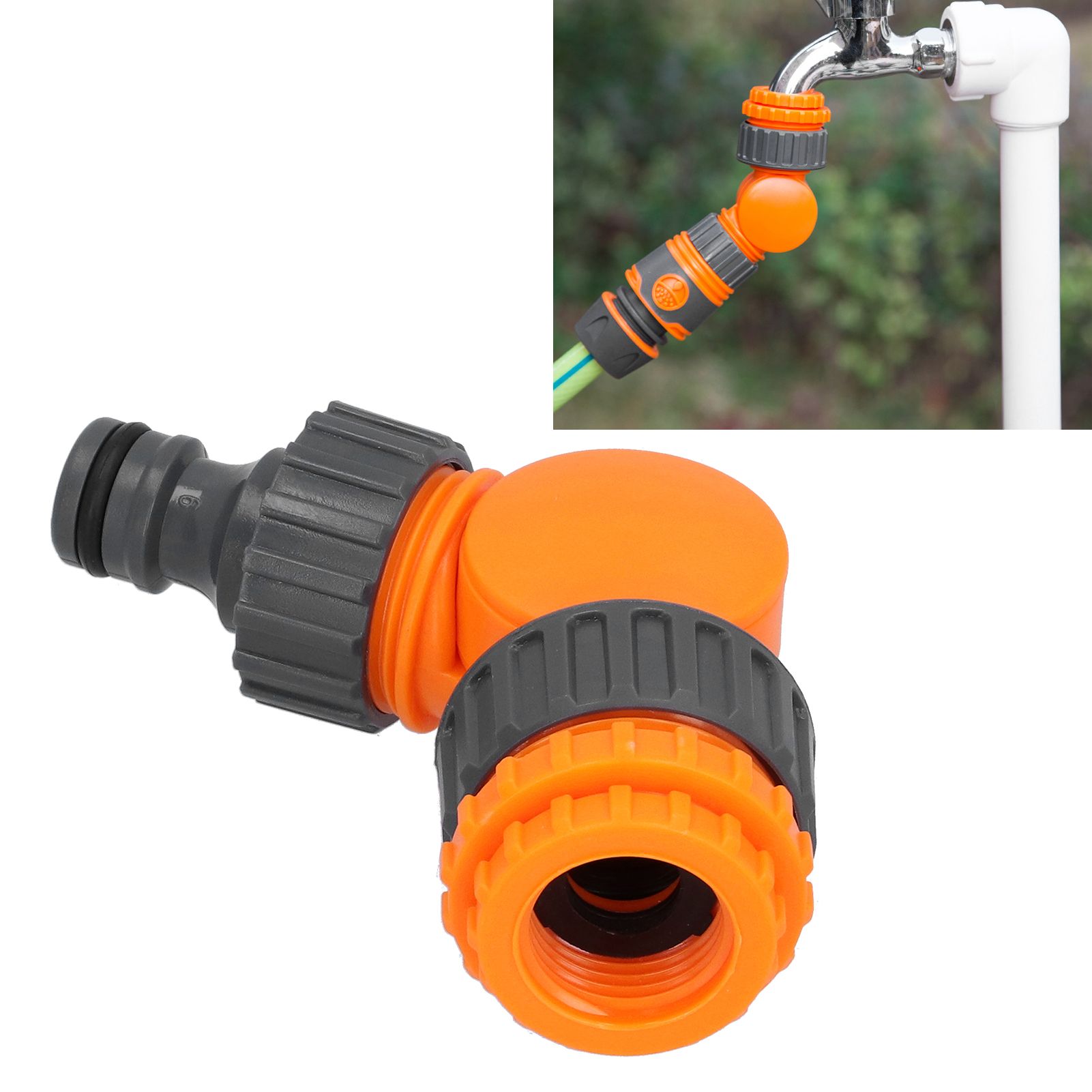 Plastic Faucet Hose Quick Connector 180 Degree Rotating Adapter Coupler for view 11