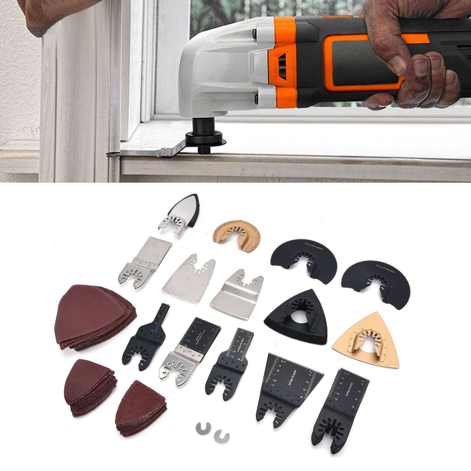 Universal Oscillating Saw Blade Set High Carbon Steel Quick Release Multi Tool view 12