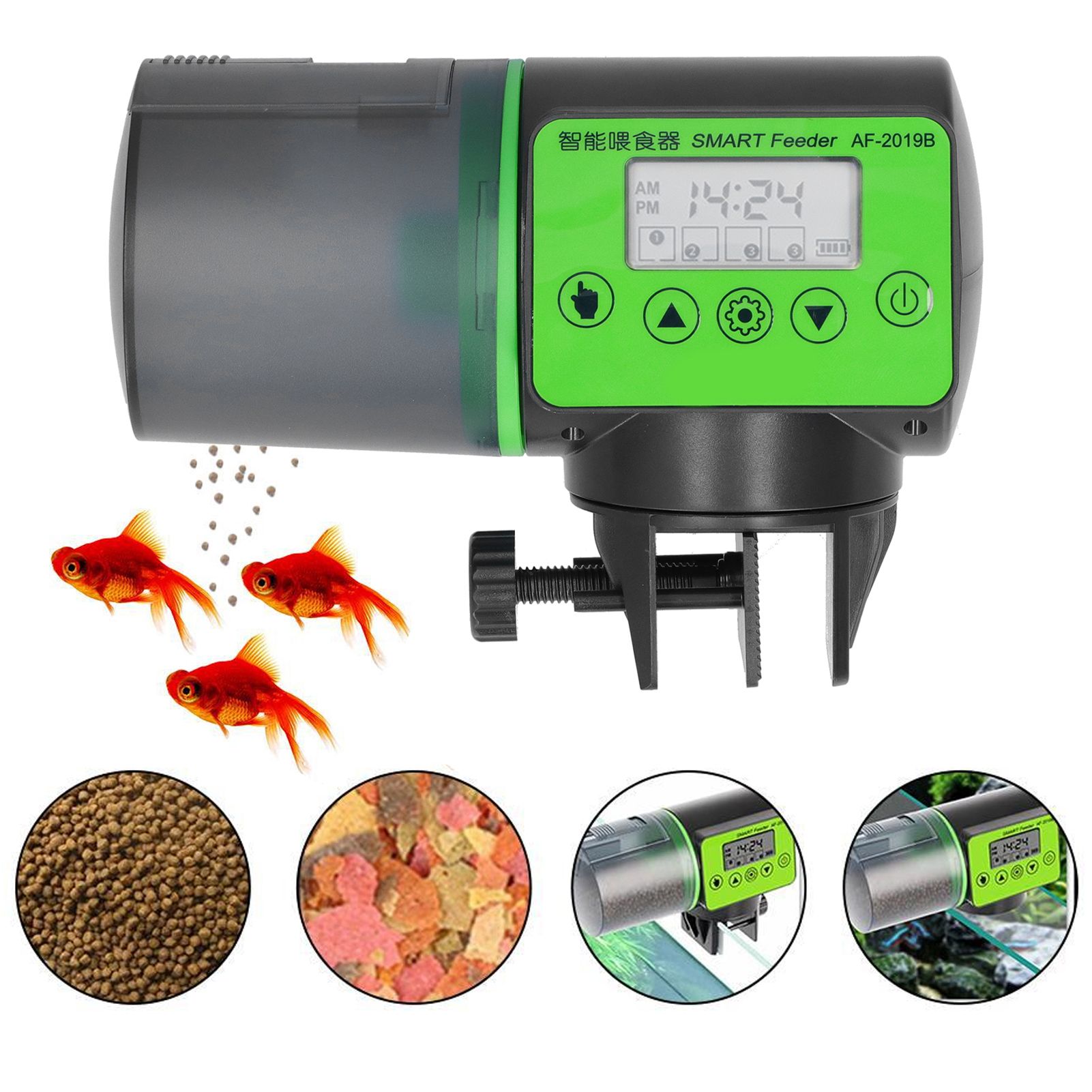 Automatic Fish Feeder Intelligent Timing Electric Fish Food Dispenser for view 11
