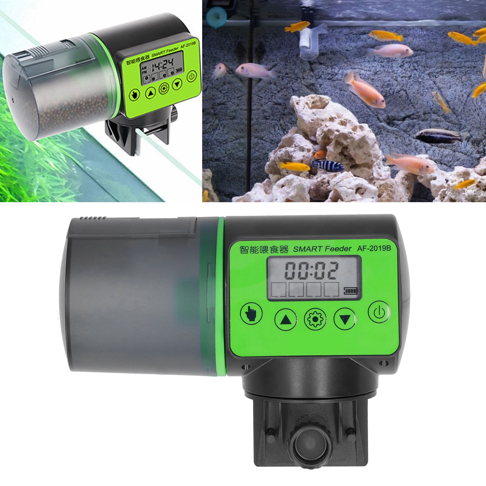 Automatic Fish Feeder Intelligent Timing Electric Fish Food Dispenser for view 12