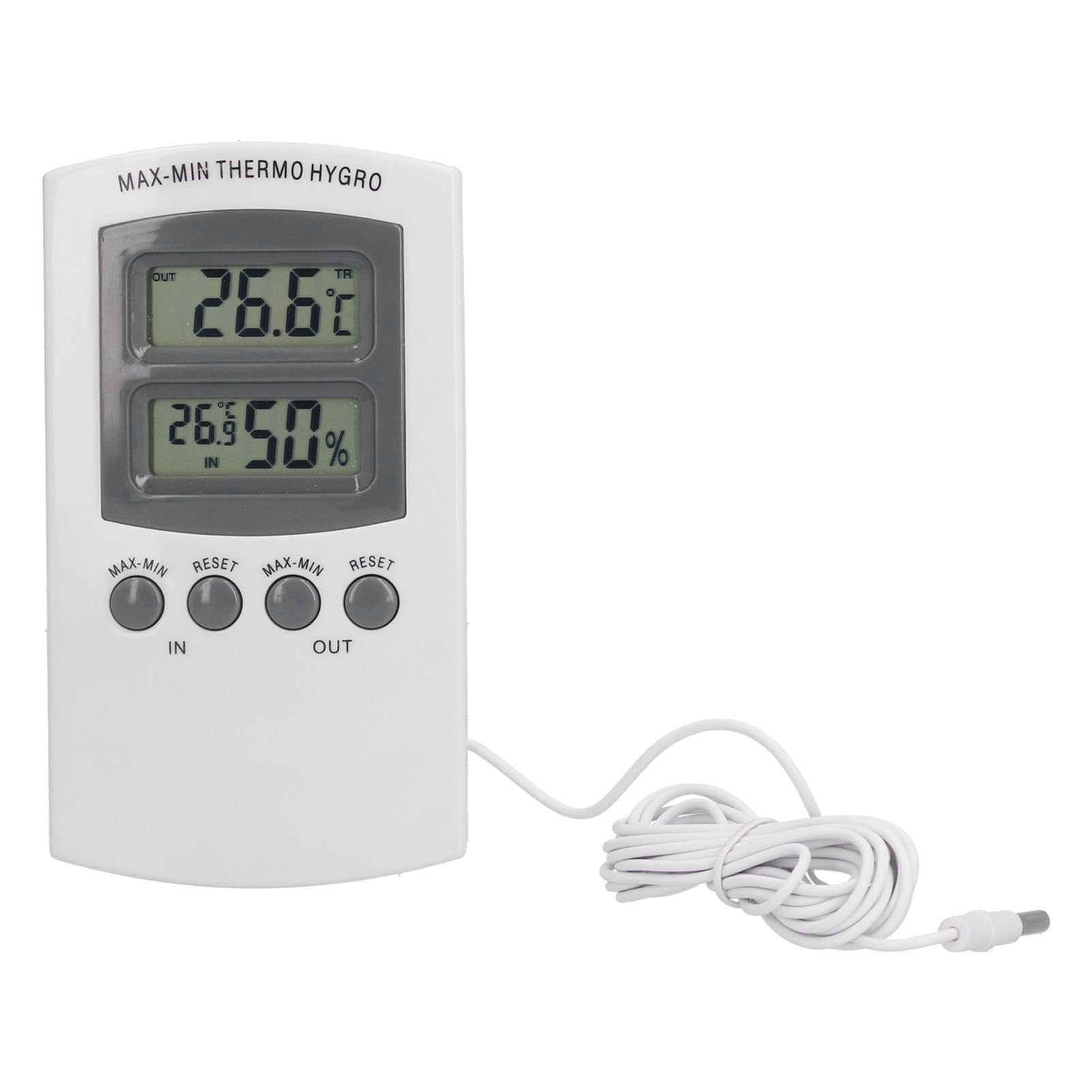 LCD Temperature and Humidity Monitor WallMountable Wired Flower Planting view 2