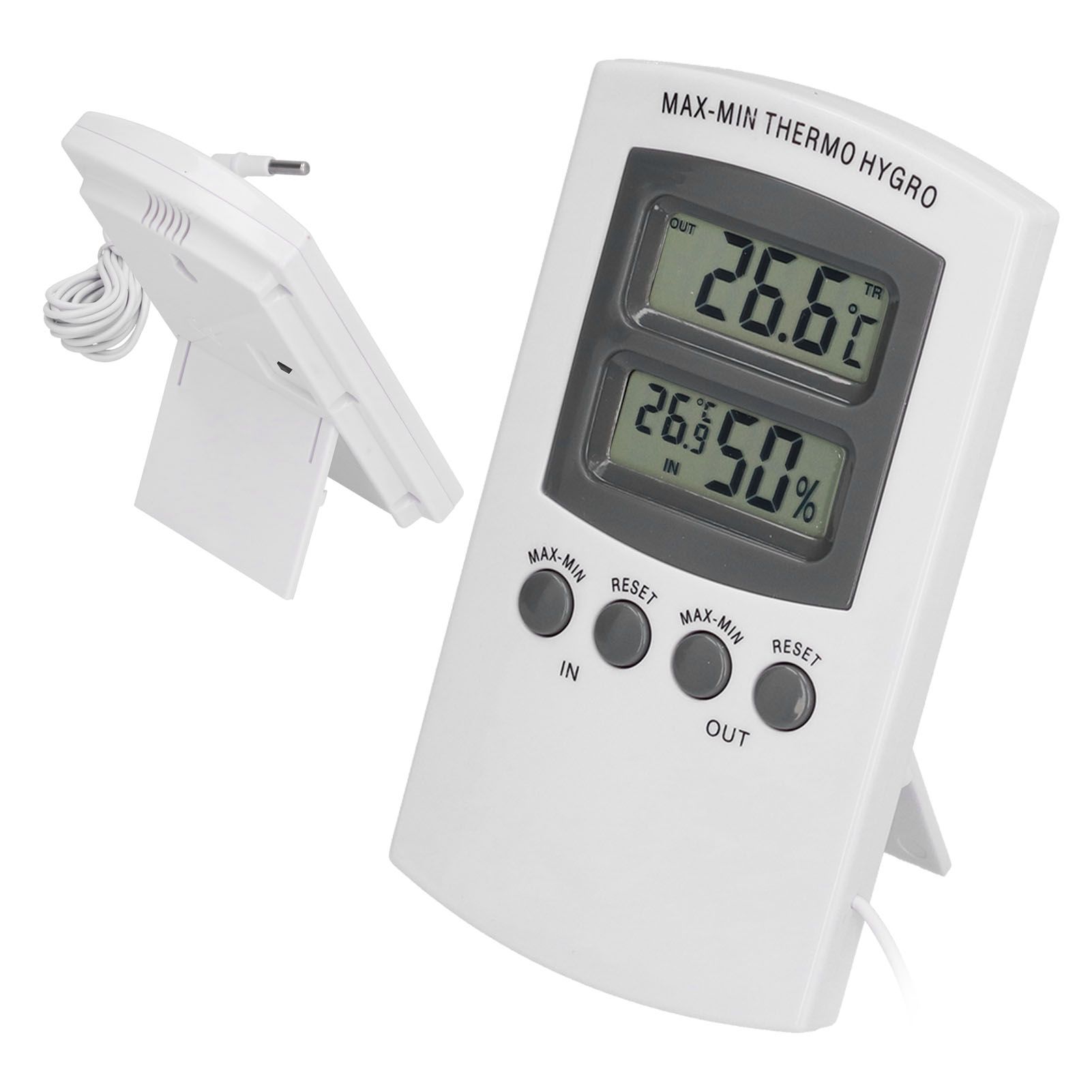 LCD Temperature and Humidity Monitor WallMountable Wired Flower Planting view 6