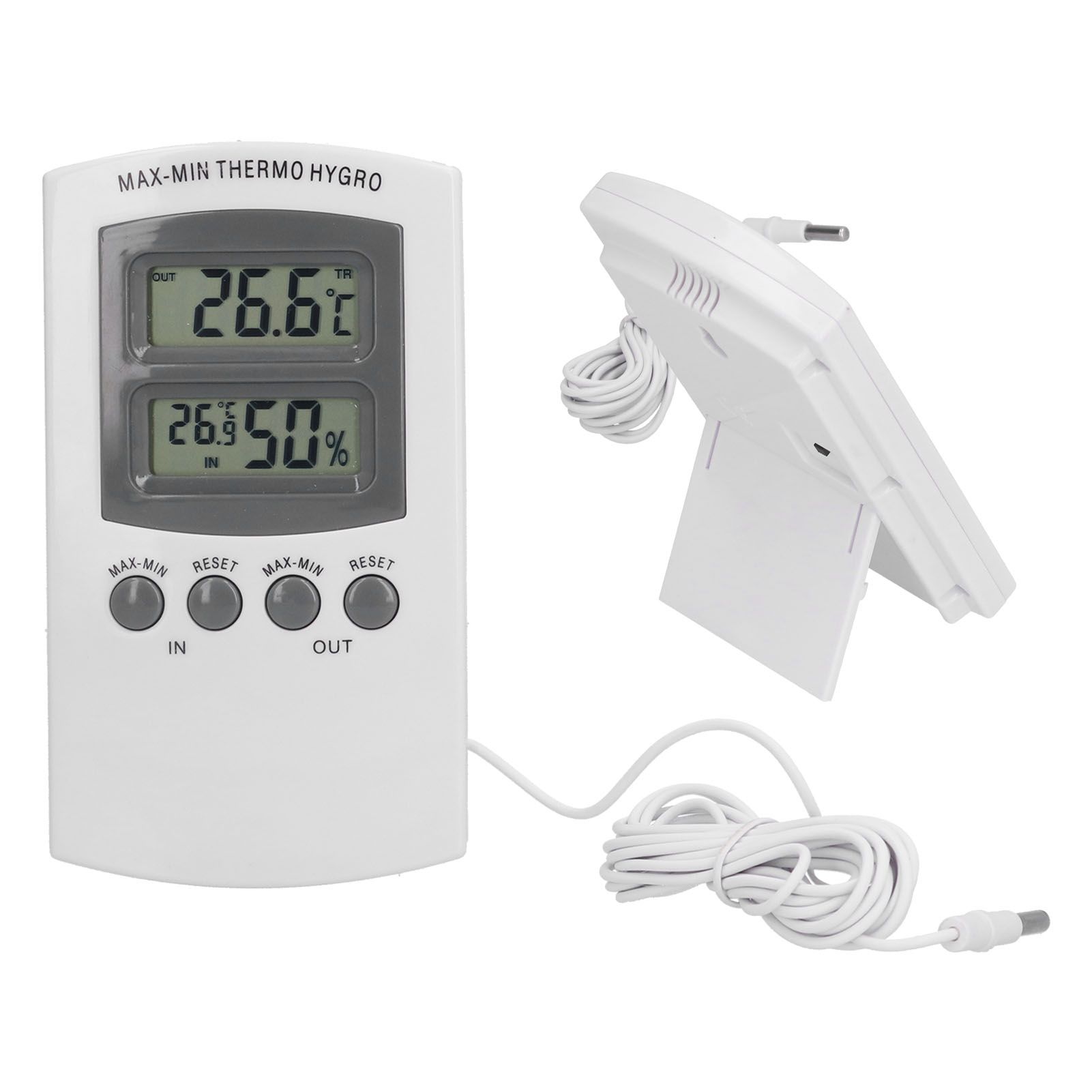 LCD Temperature and Humidity Monitor WallMountable Wired Flower Planting view 9