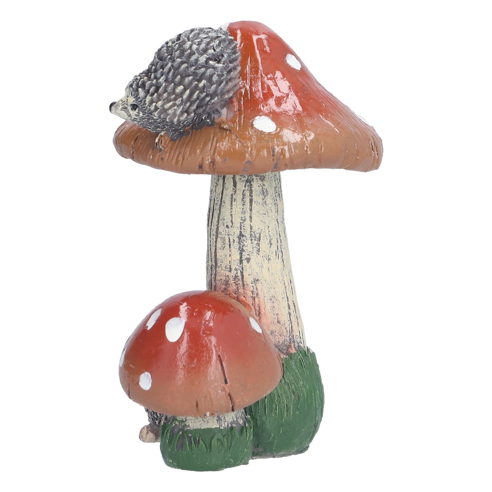 2Pcs Hedgehog Mushroom Ornament Miniature Animal Statue Bonsai Decoration for — image 1