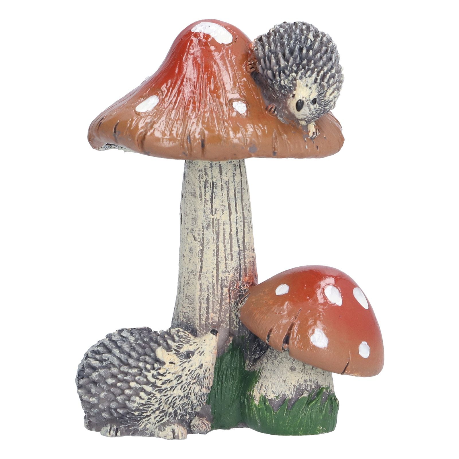 2Pcs Hedgehog Mushroom Ornament Miniature Animal Statue Bonsai Decoration for view 5