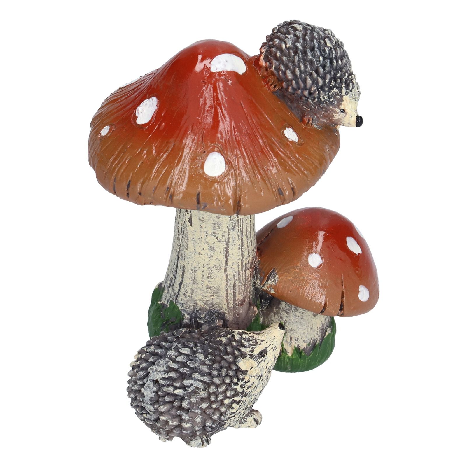 2Pcs Hedgehog Mushroom Ornament Miniature Animal Statue Bonsai Decoration for view 6