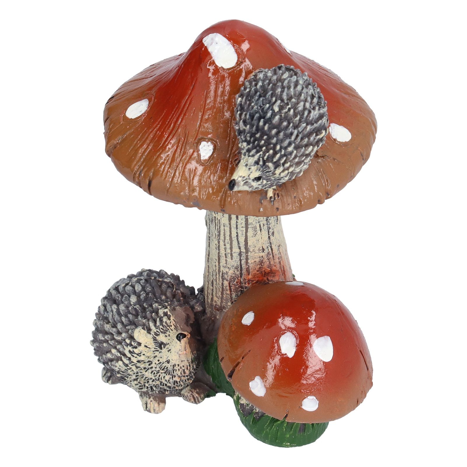 2Pcs Hedgehog Mushroom Ornament Miniature Animal Statue Bonsai Decoration for view 7