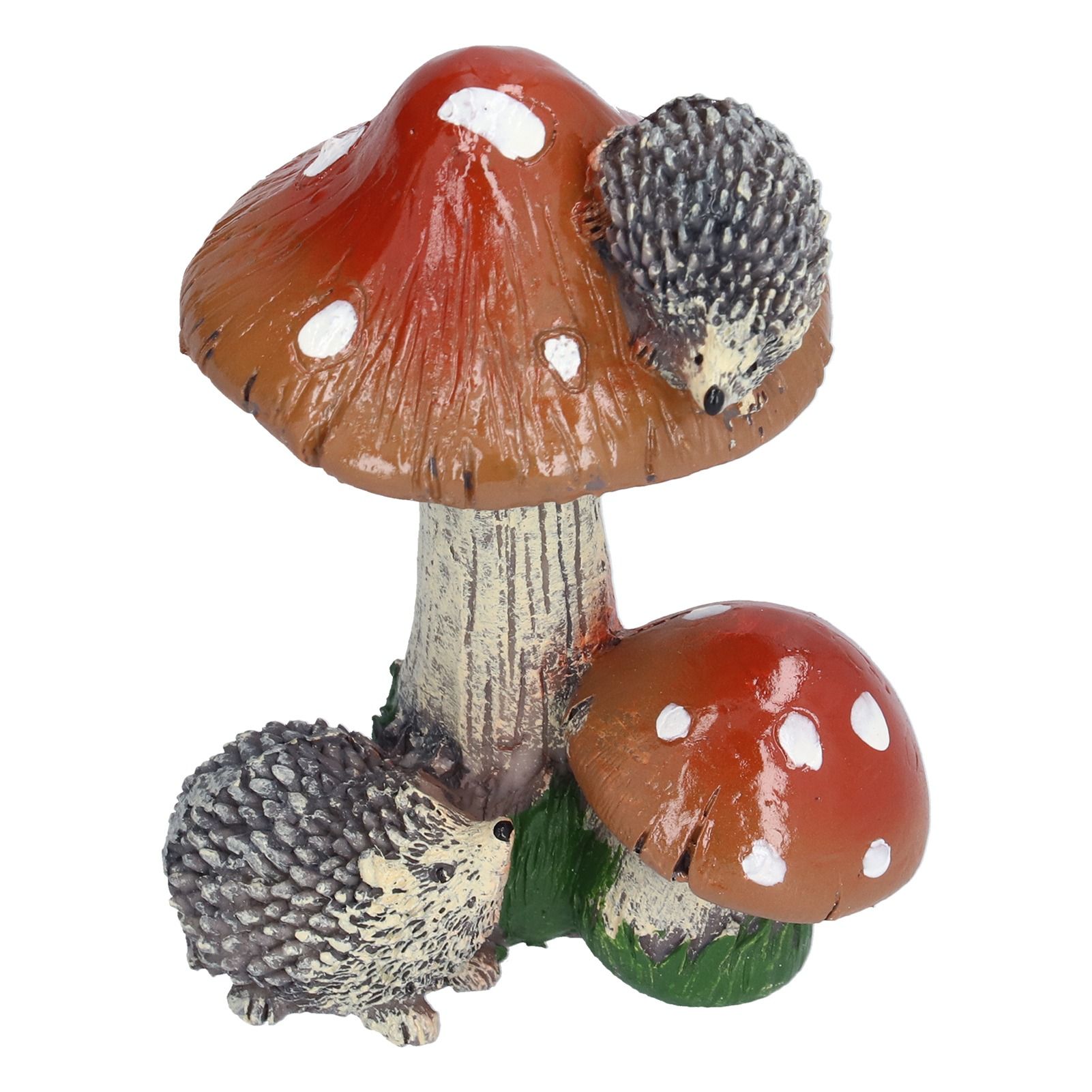 2Pcs Hedgehog Mushroom Ornament Miniature Animal Statue Bonsai Decoration for view 8