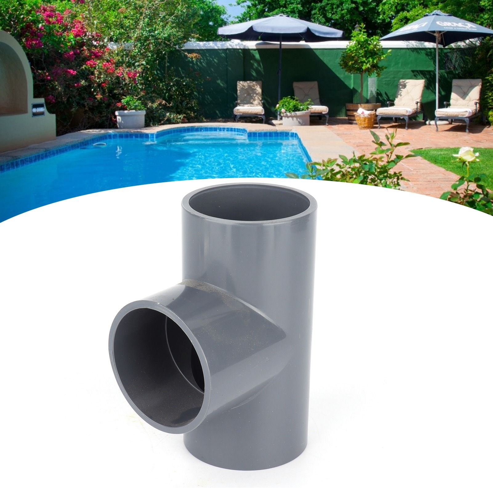 G1‑1/2 Tee PVC Fitting 3 Way Pipe Connector Adapter for Garden Greenhouse view 11