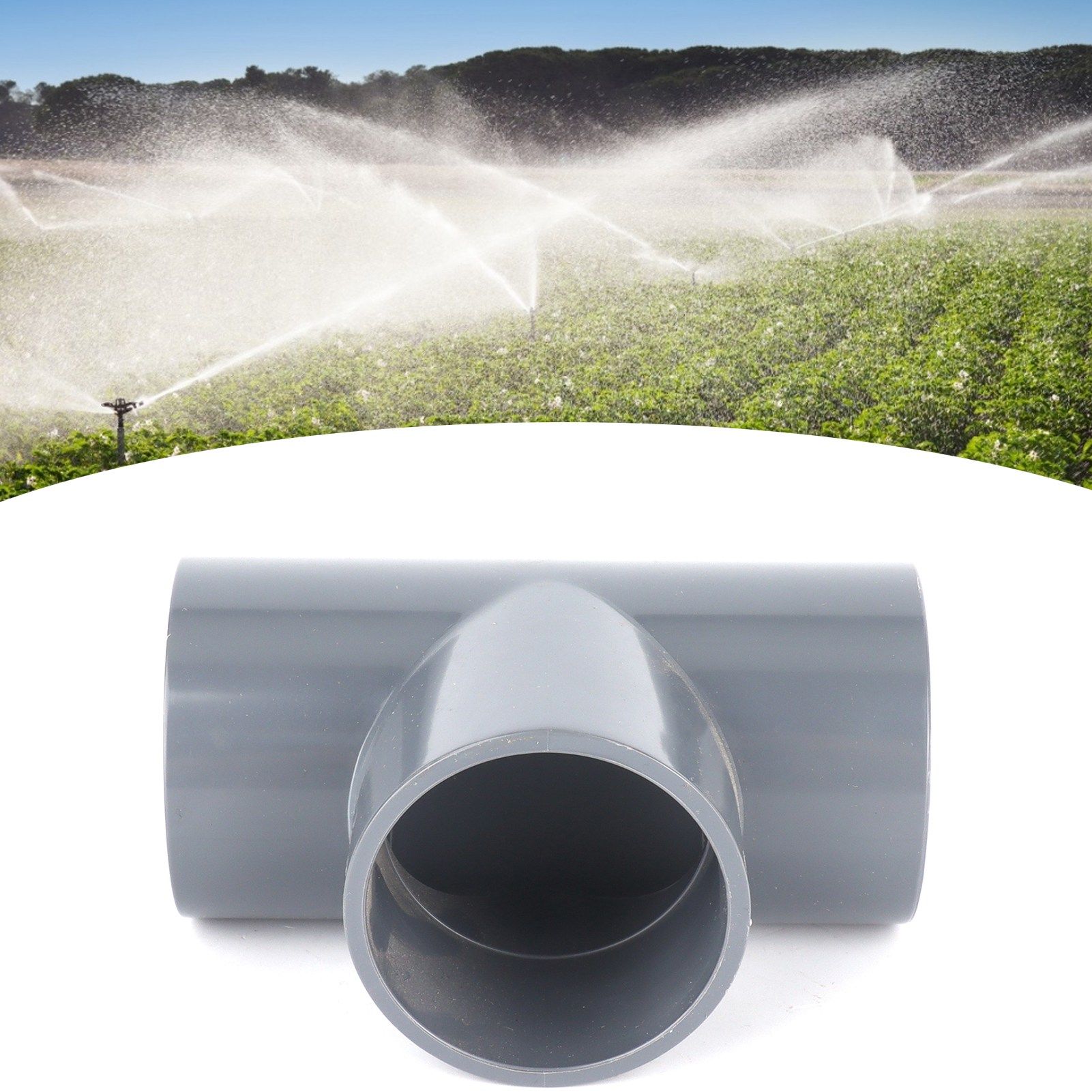 G1‑1/2 Tee PVC Fitting 3 Way Pipe Connector Adapter for Garden Greenhouse view 12