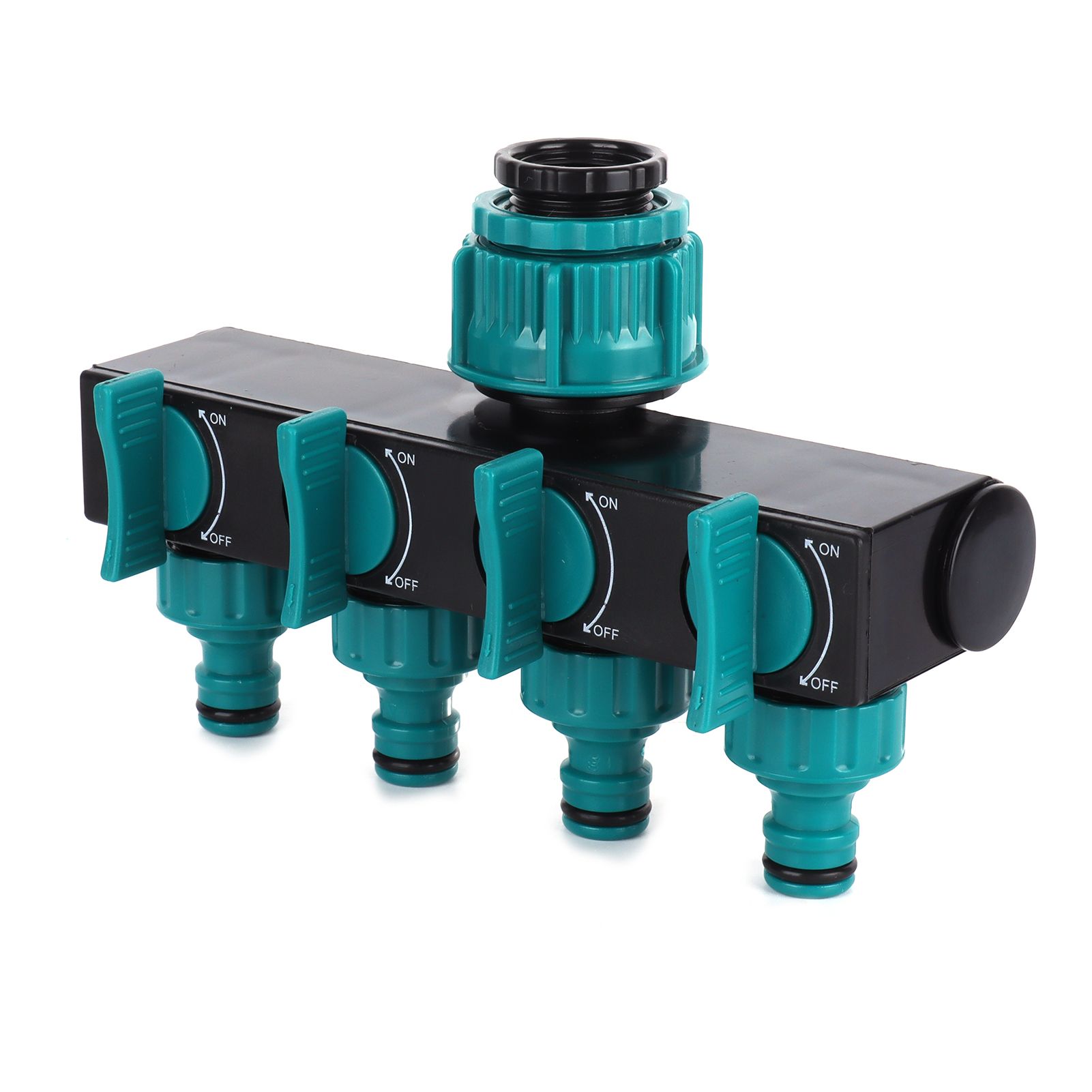 4 Way Hose Splitter Water Tap Hose Connectors Distributor for Garden — image 1