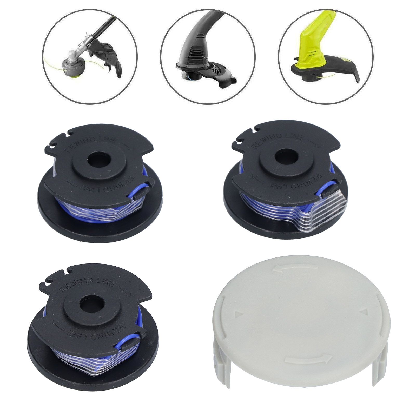 0.065in Trimmer Line Spools Cap Set Replacement Fit for Ryobi One Plus view 11