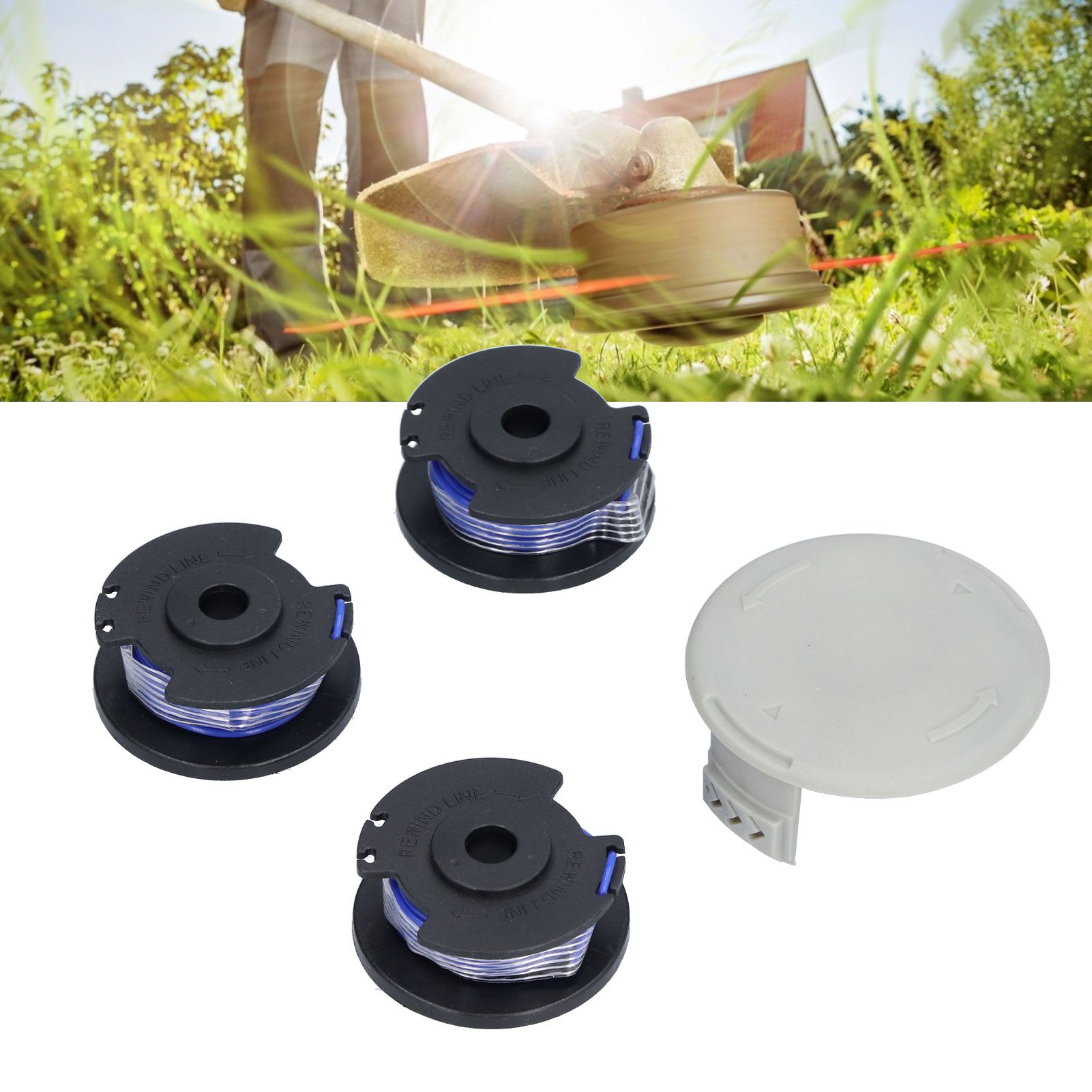 0.065in Trimmer Line Spools Cap Set Replacement Fit for Ryobi One Plus view 12